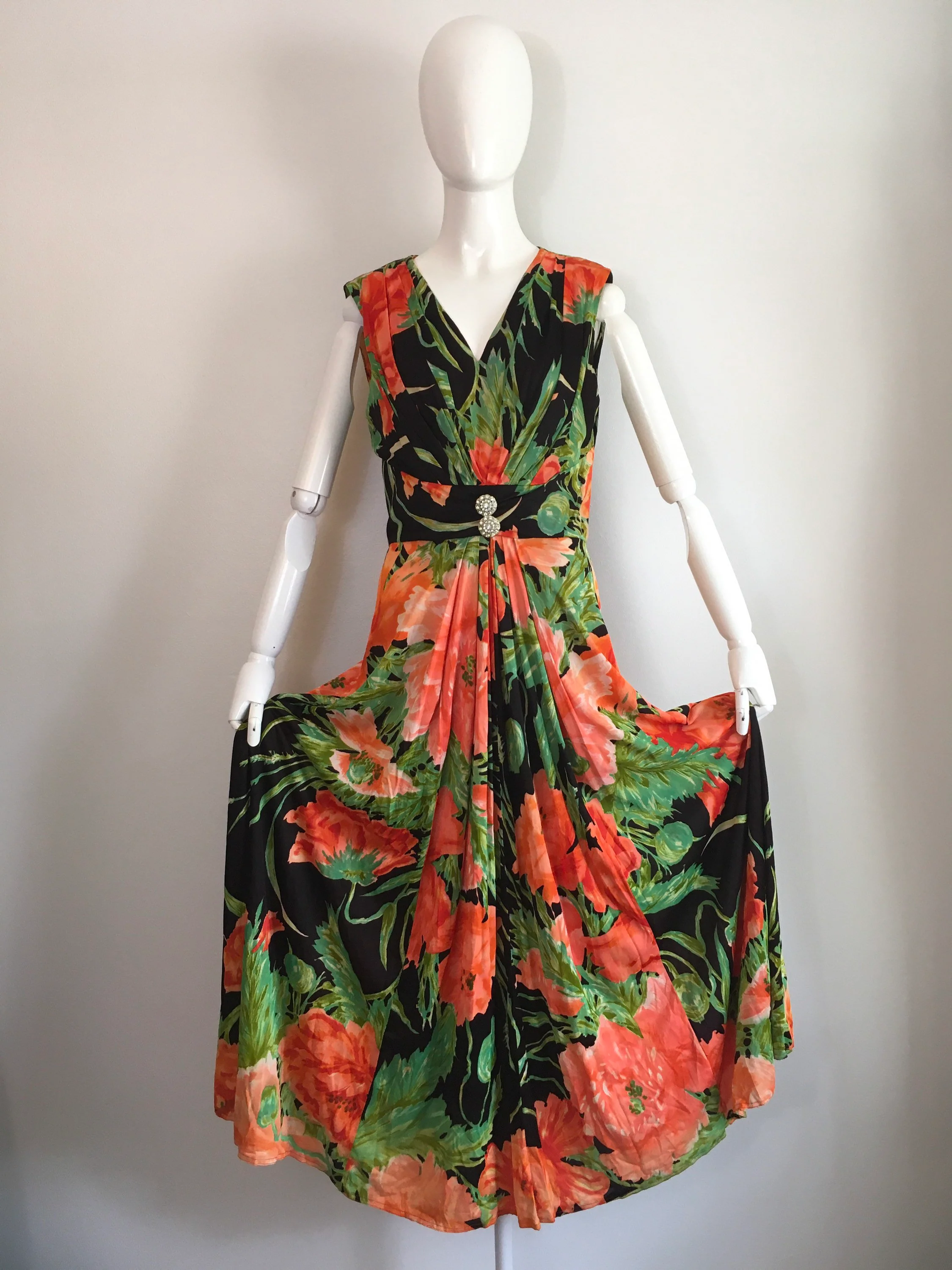 60's/70's Floral Print Poppy Maxi Dress - Image 4