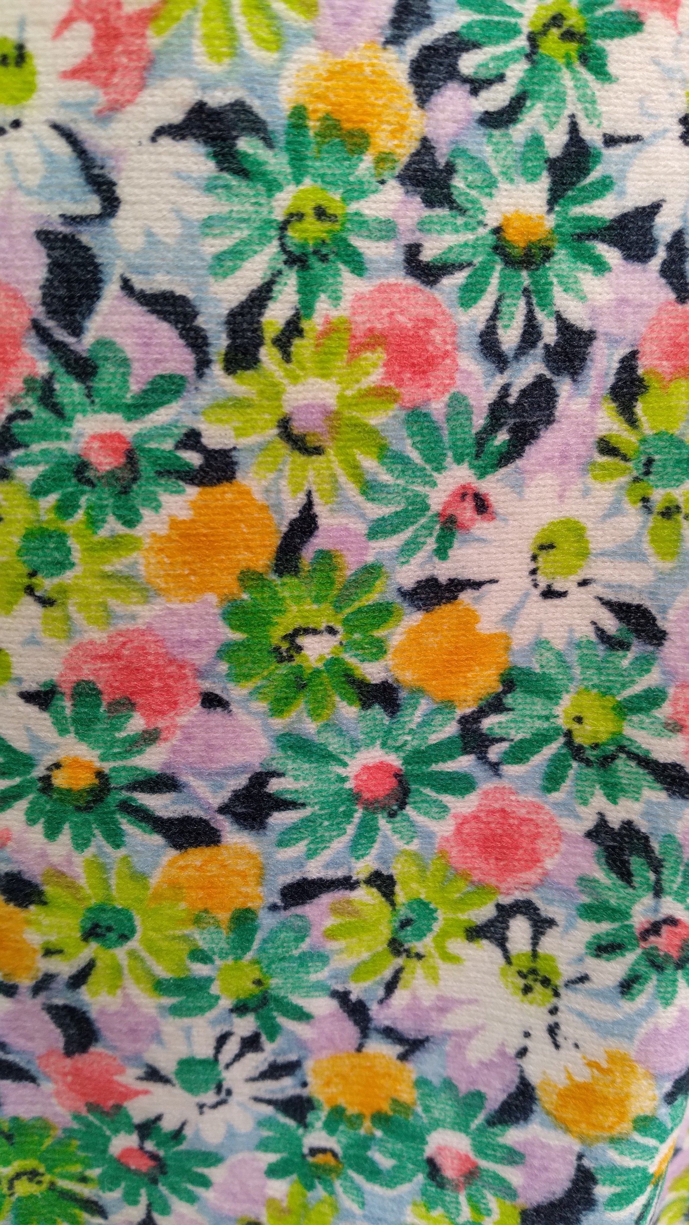 60s/70s Floral Wrap Robe/ House Dress With Front Pocket - Image 7