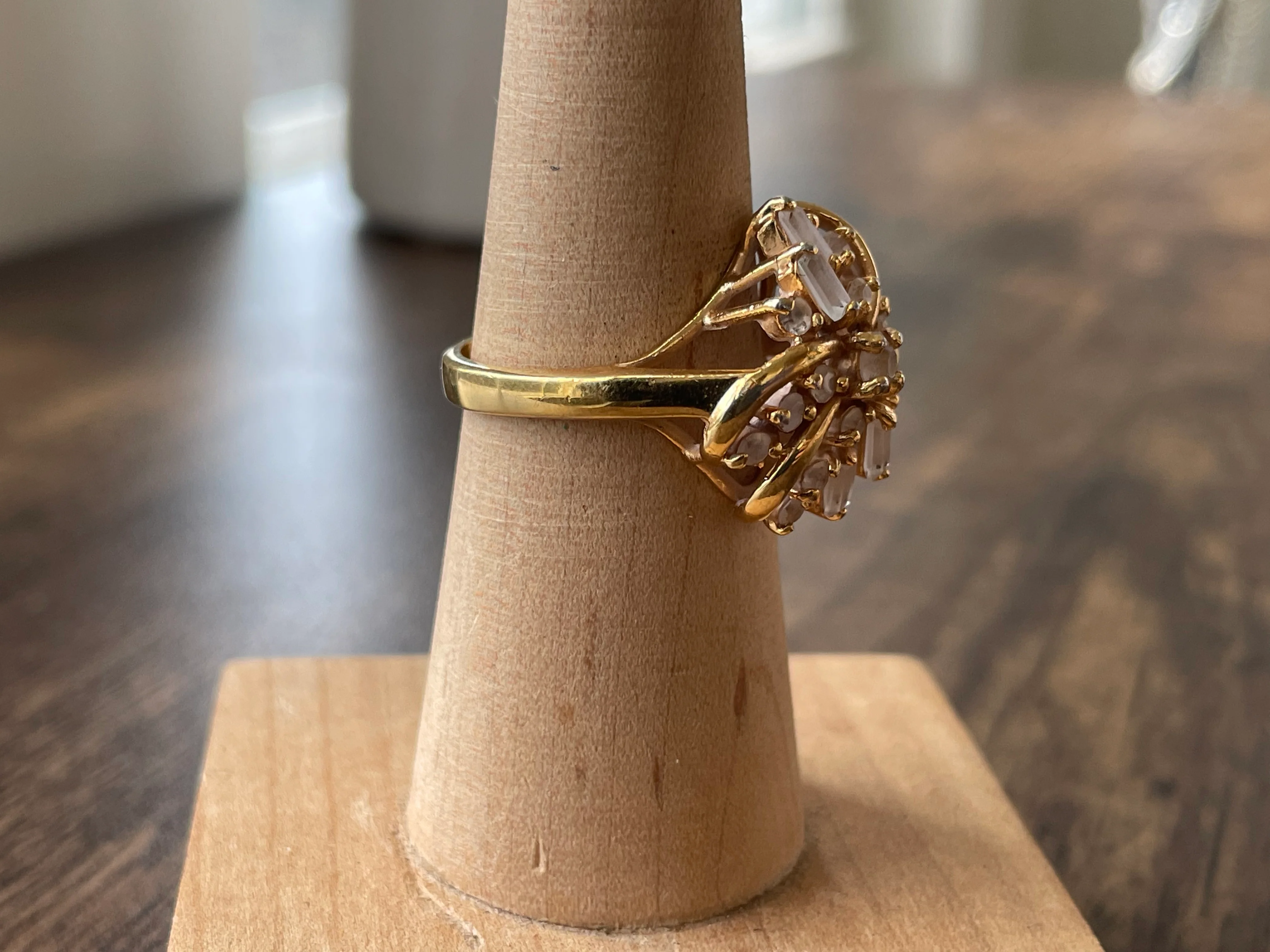 60s/70s Gold Plated Chunky Cocktail Ring - Image 6