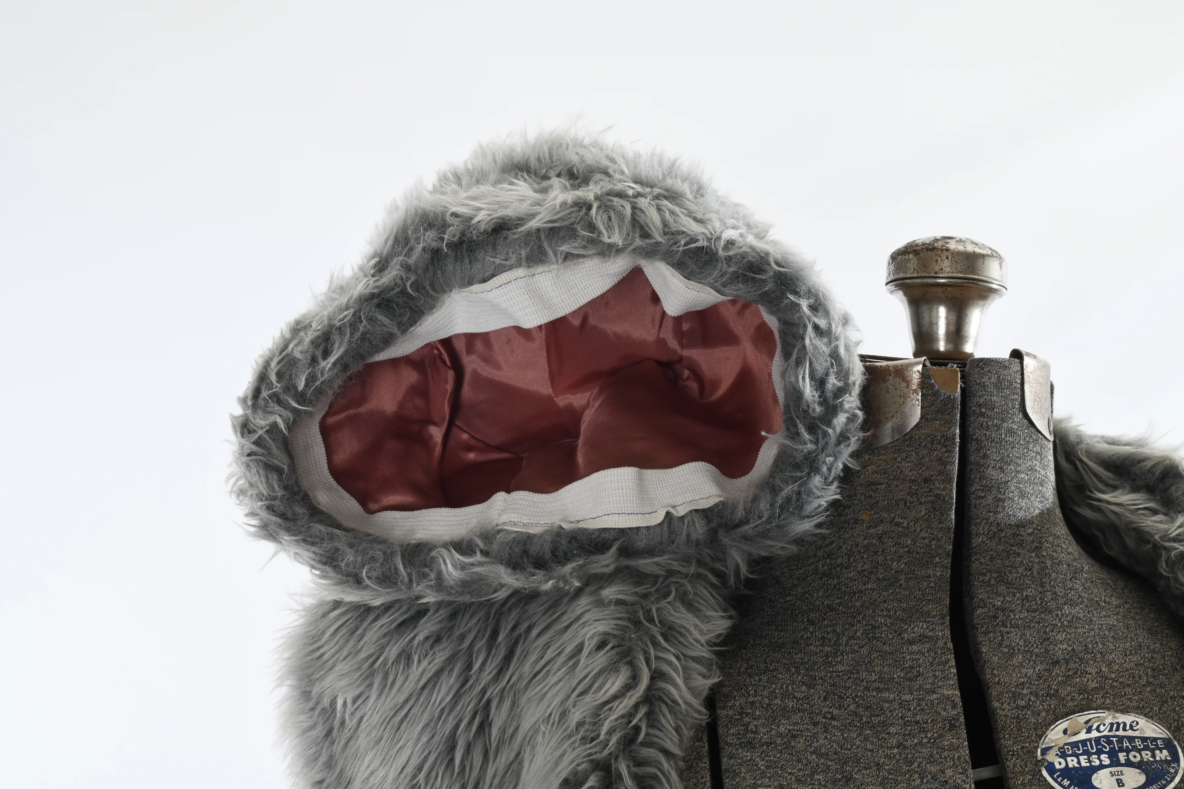 60s/70s Gray Faux Fur Vegan Penny Lane Matching Coat Hat By Fingerhut Fashions - Image 9