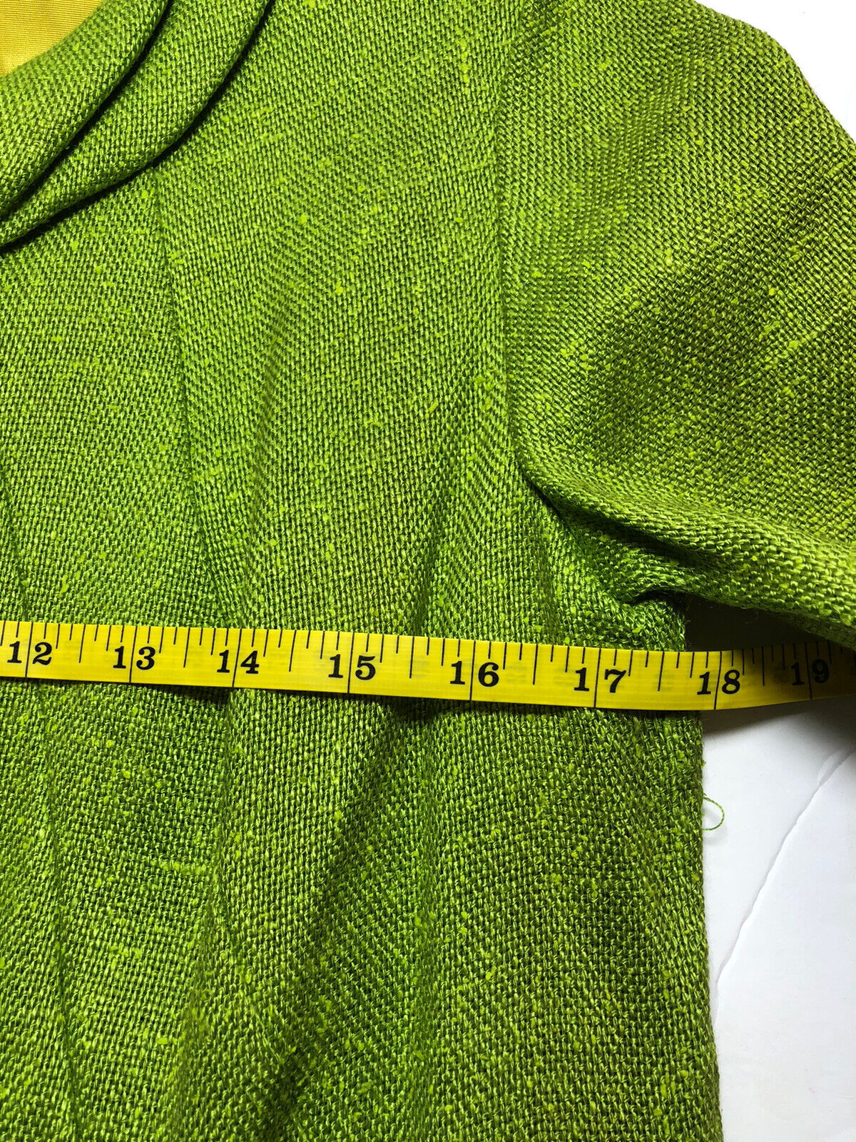 60s/70s Green Back Zip Self Belt Cowl Neck Nos Tags Bk Zip - Image 6