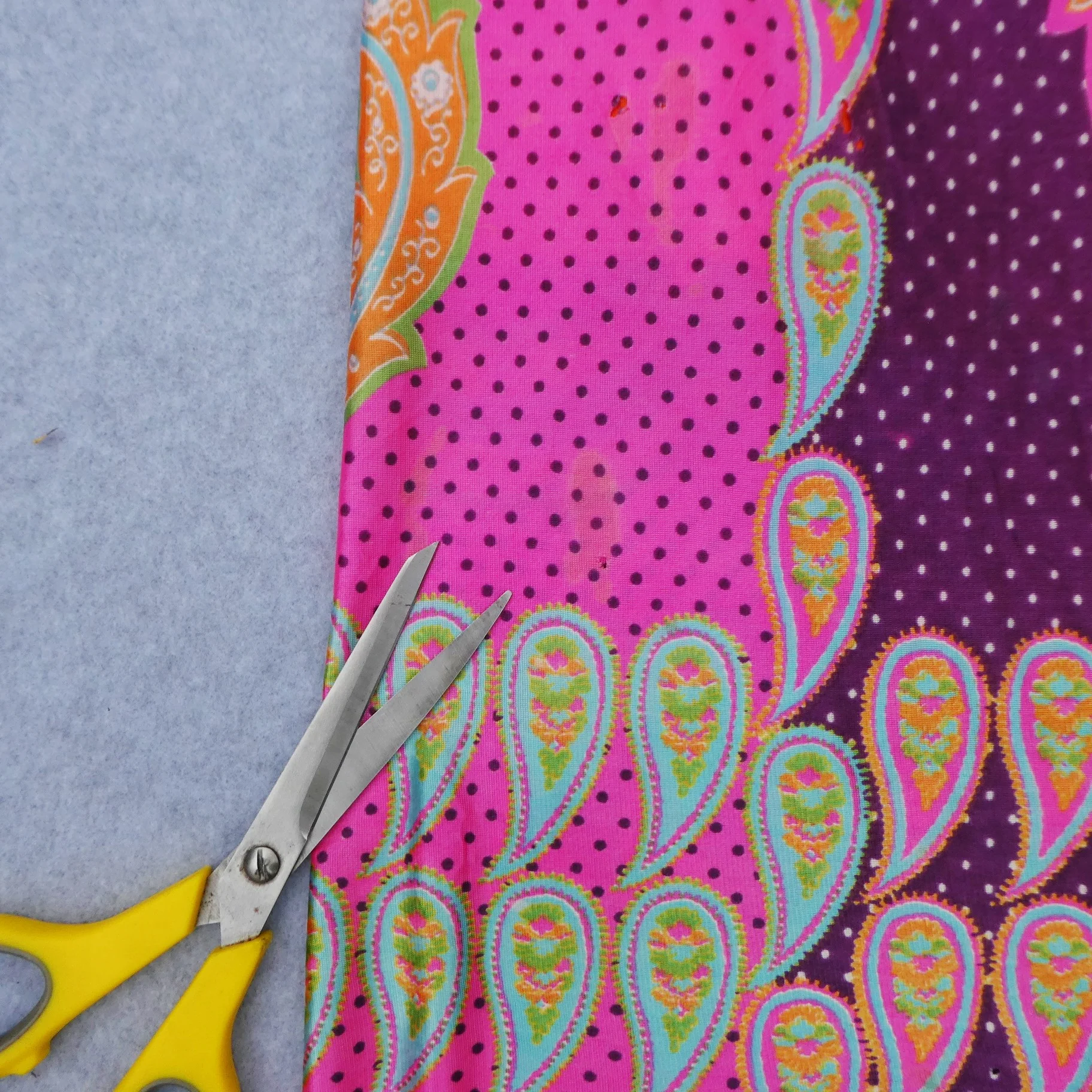 60s/70s Groovy Boho Neon Paisley Maxi Skirt Lined Zip Back - Image 12