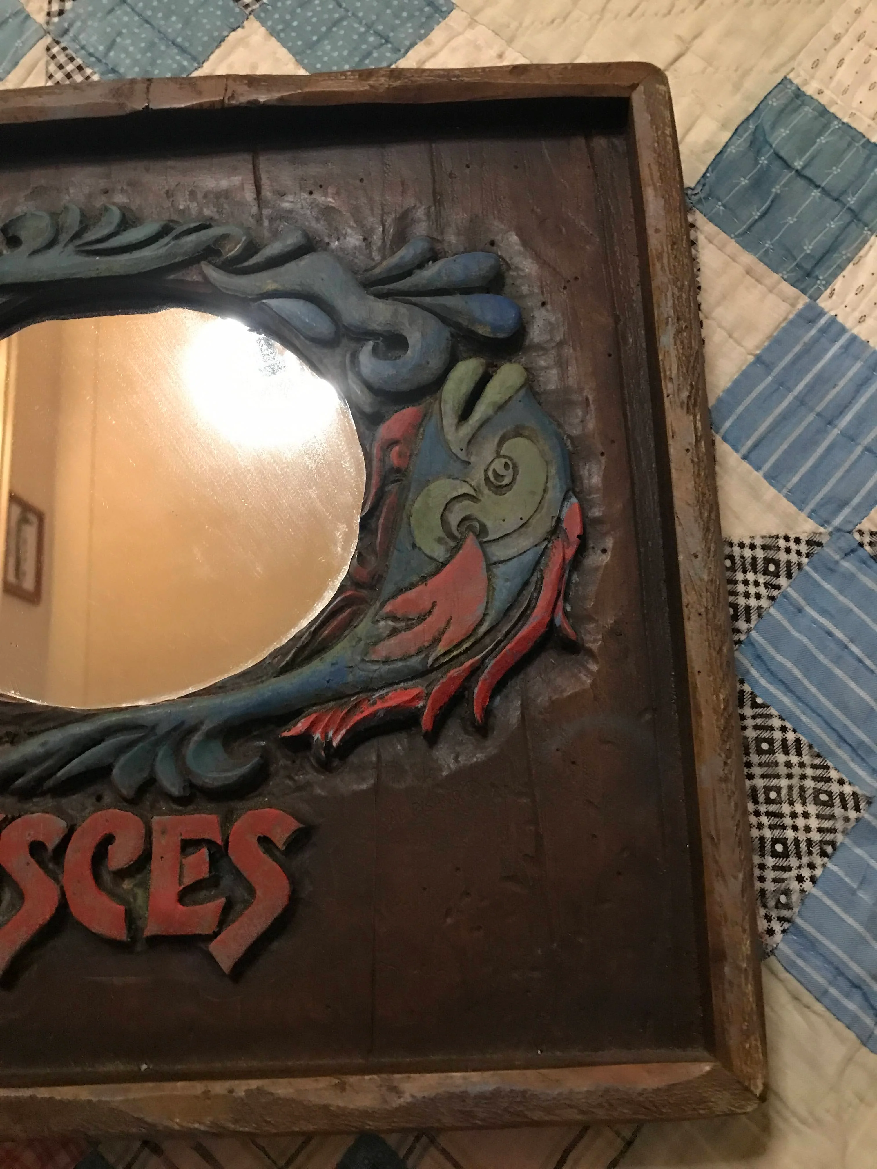 60s/70s Groovy Pisces Zodiac Boho Hippie Wall Art - Image 5
