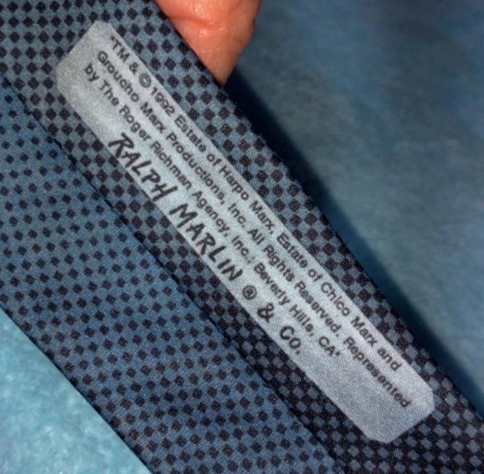 90s Groucho Marx And Mark's Brothers Polyester Tie By Ralph Marlin - Image 6