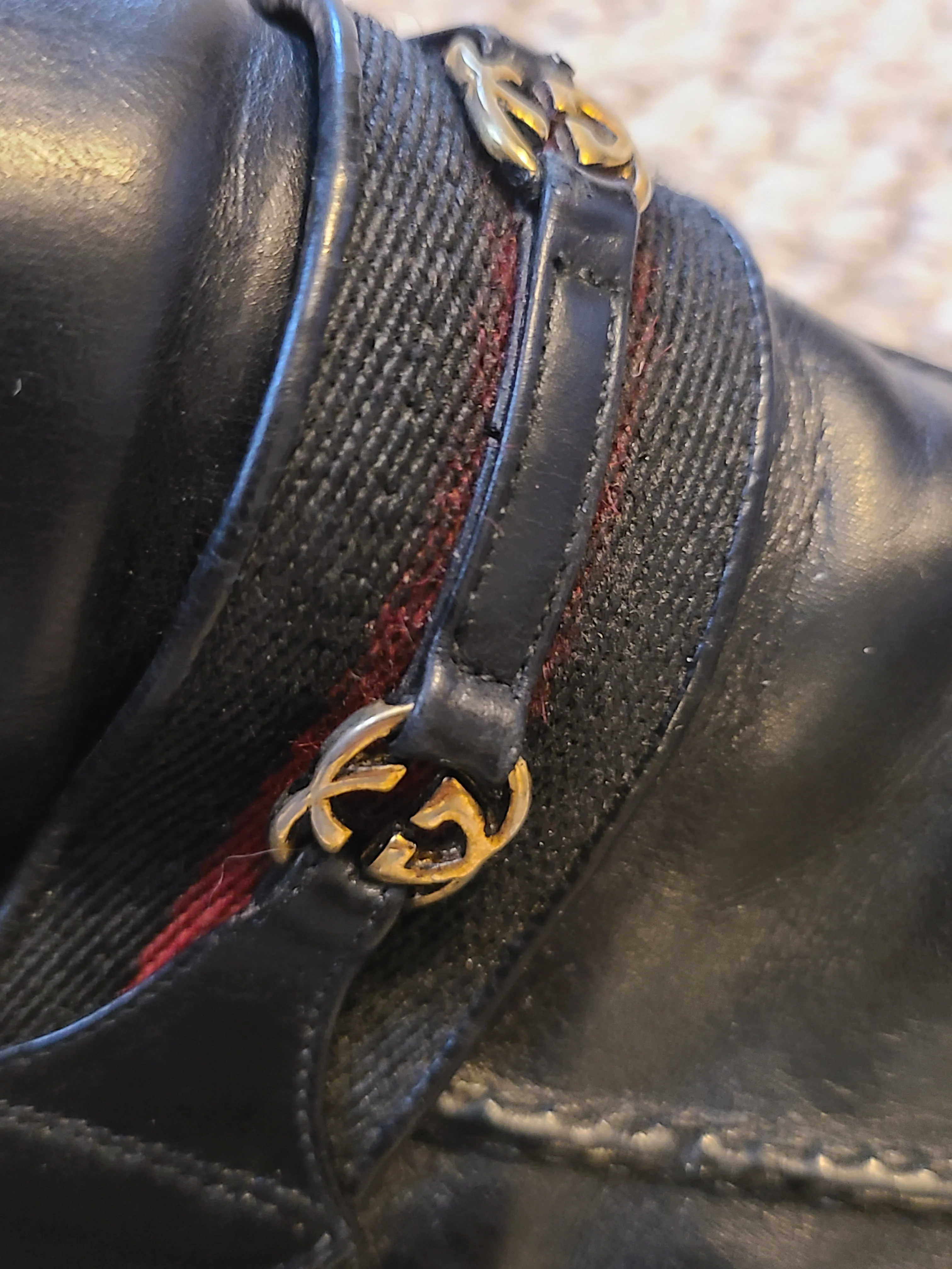 60s/70s Gucci Size 48 Mens Black Loafers 14 By Gucci - Image 3