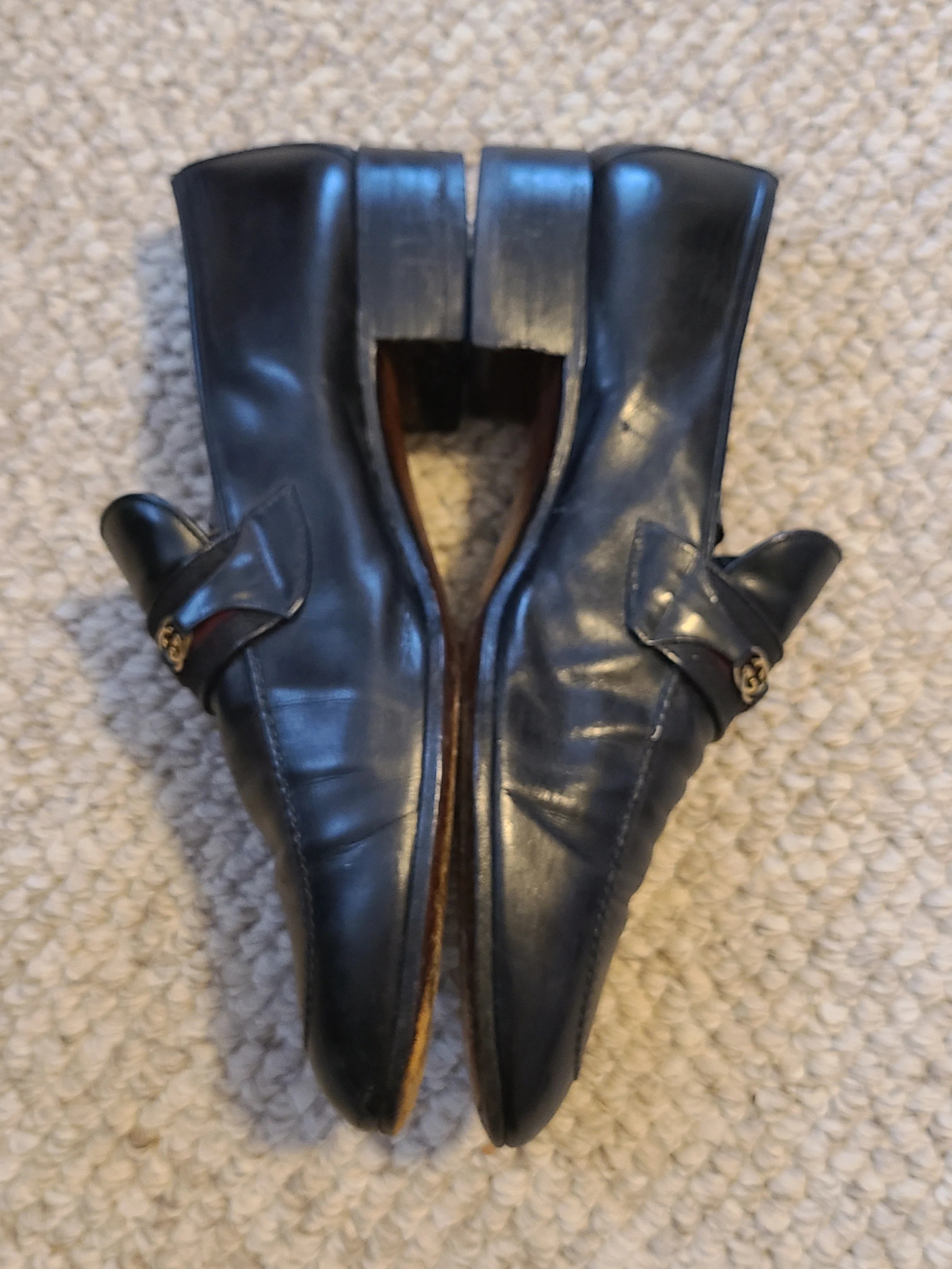 60s/70s Gucci Size 48 Mens Black Loafers 14 By Gucci - Image 7