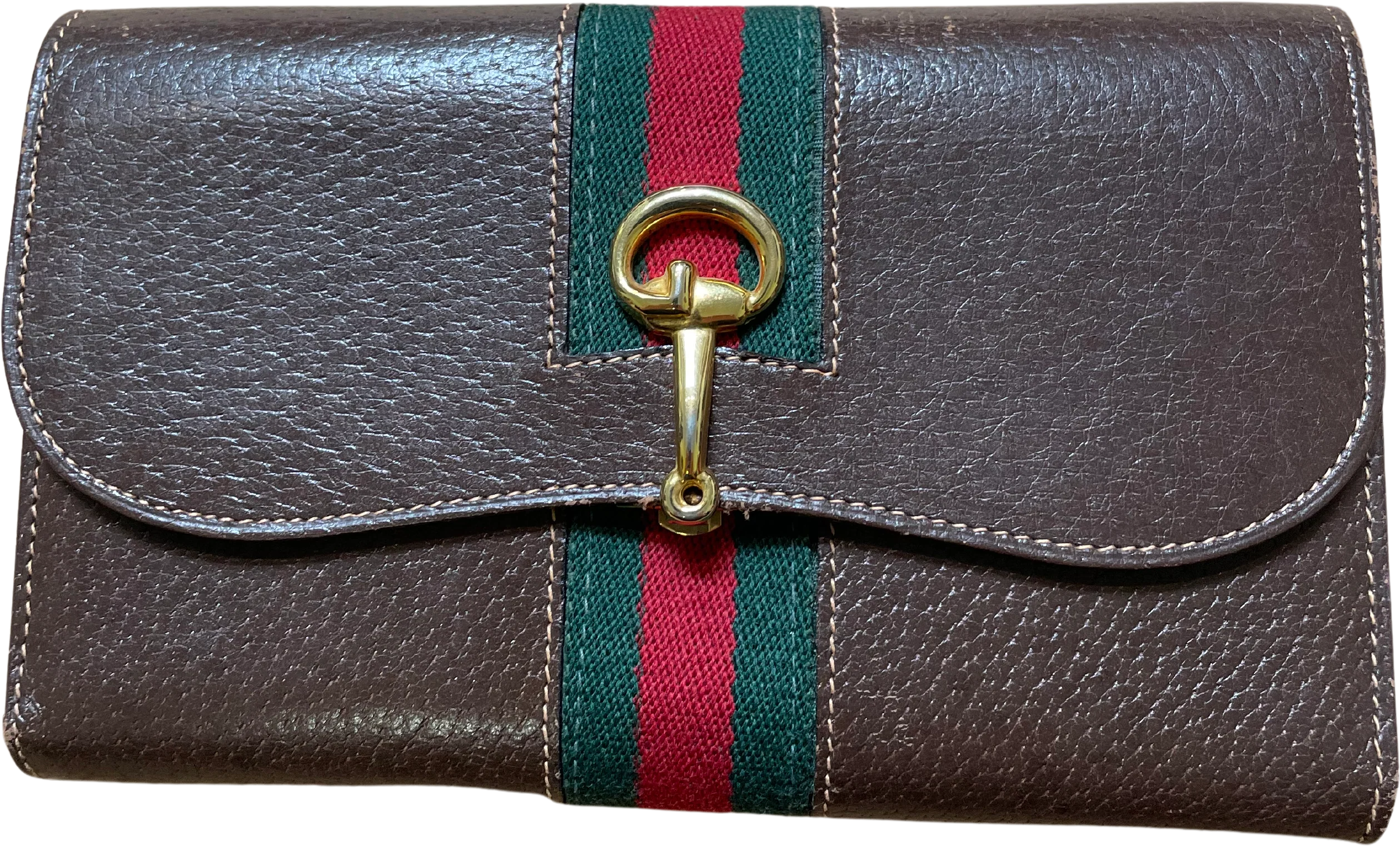 60s/70s Gucci Wallet Eith Check Bookcover By Gucci