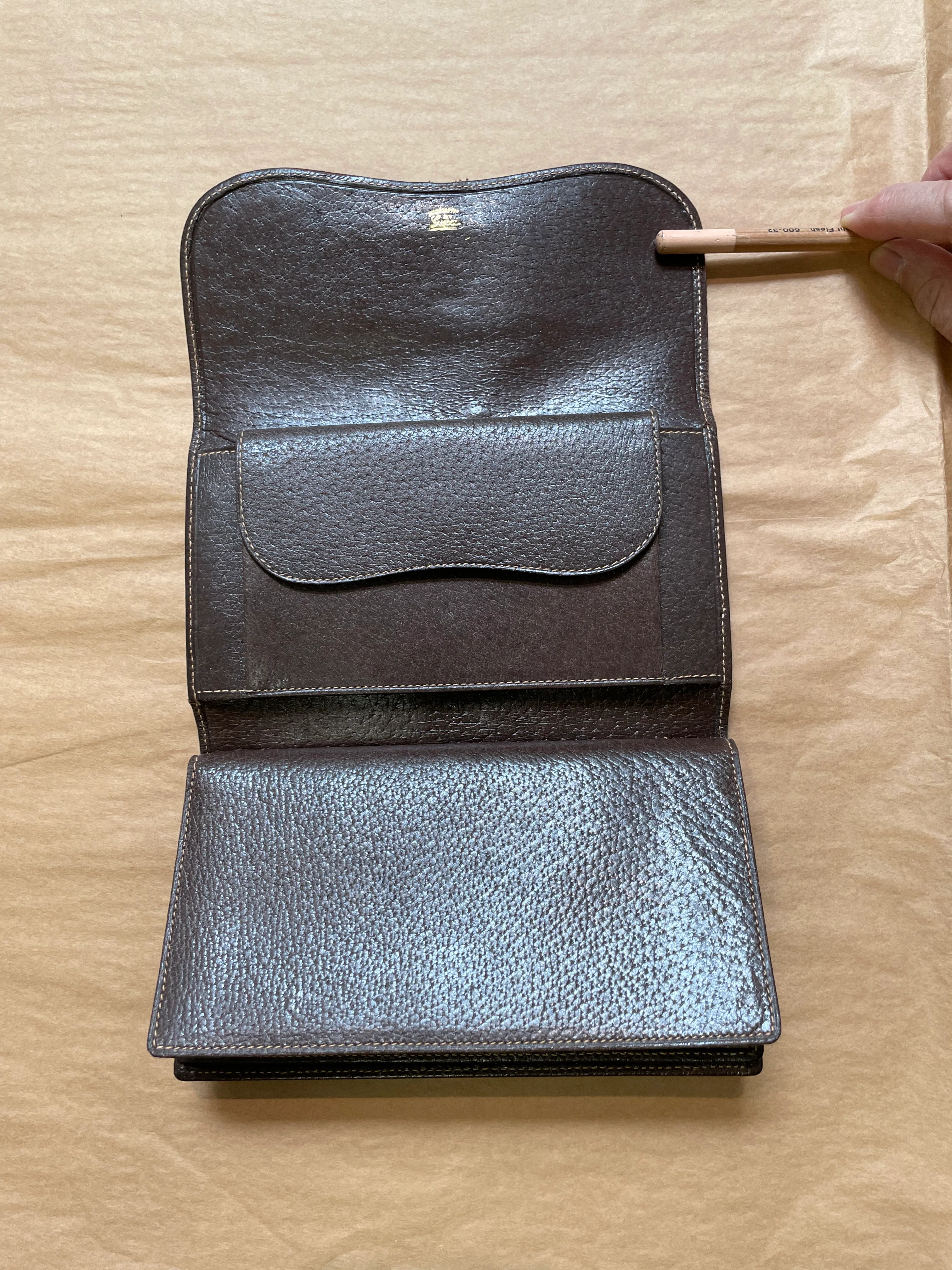 60s/70s Gucci Wallet Eith Check Bookcover By Gucci - Image 5