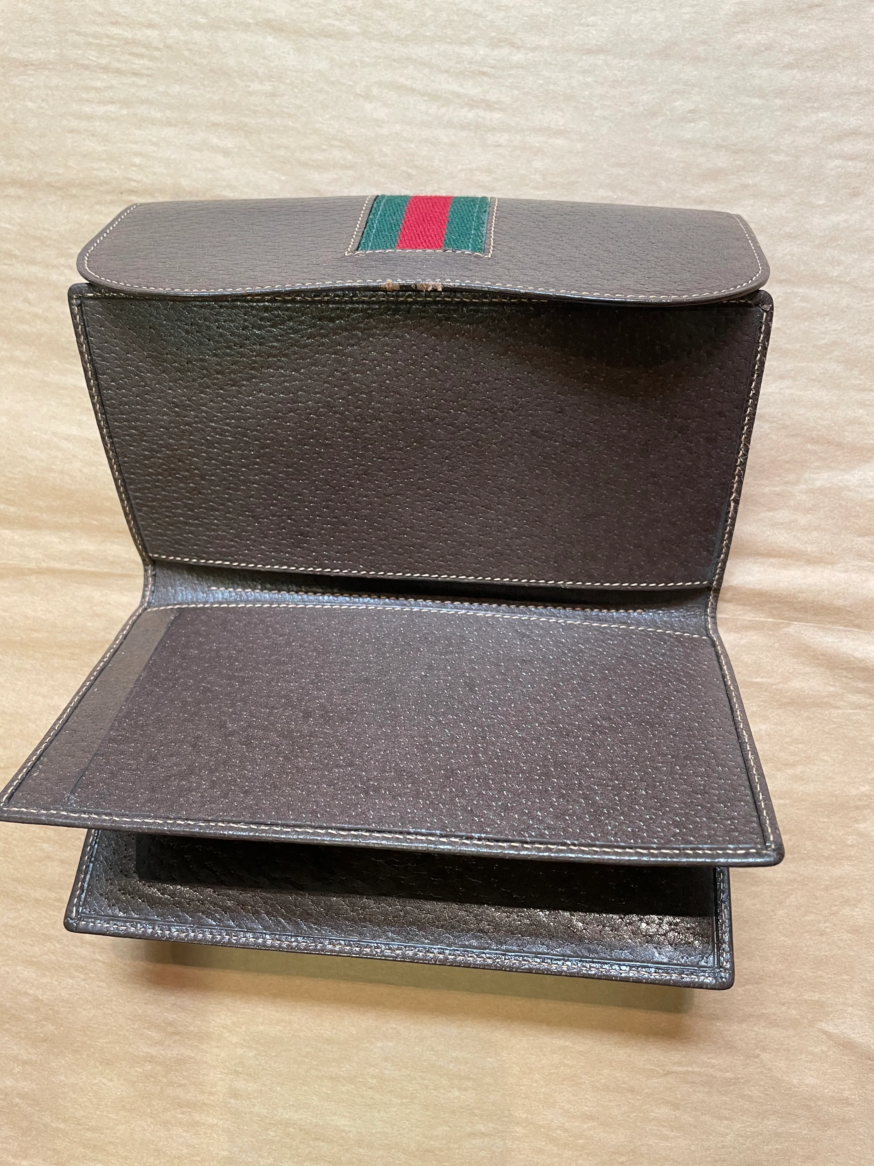 60s/70s Gucci Wallet Eith Check Bookcover By Gucci - Image 6