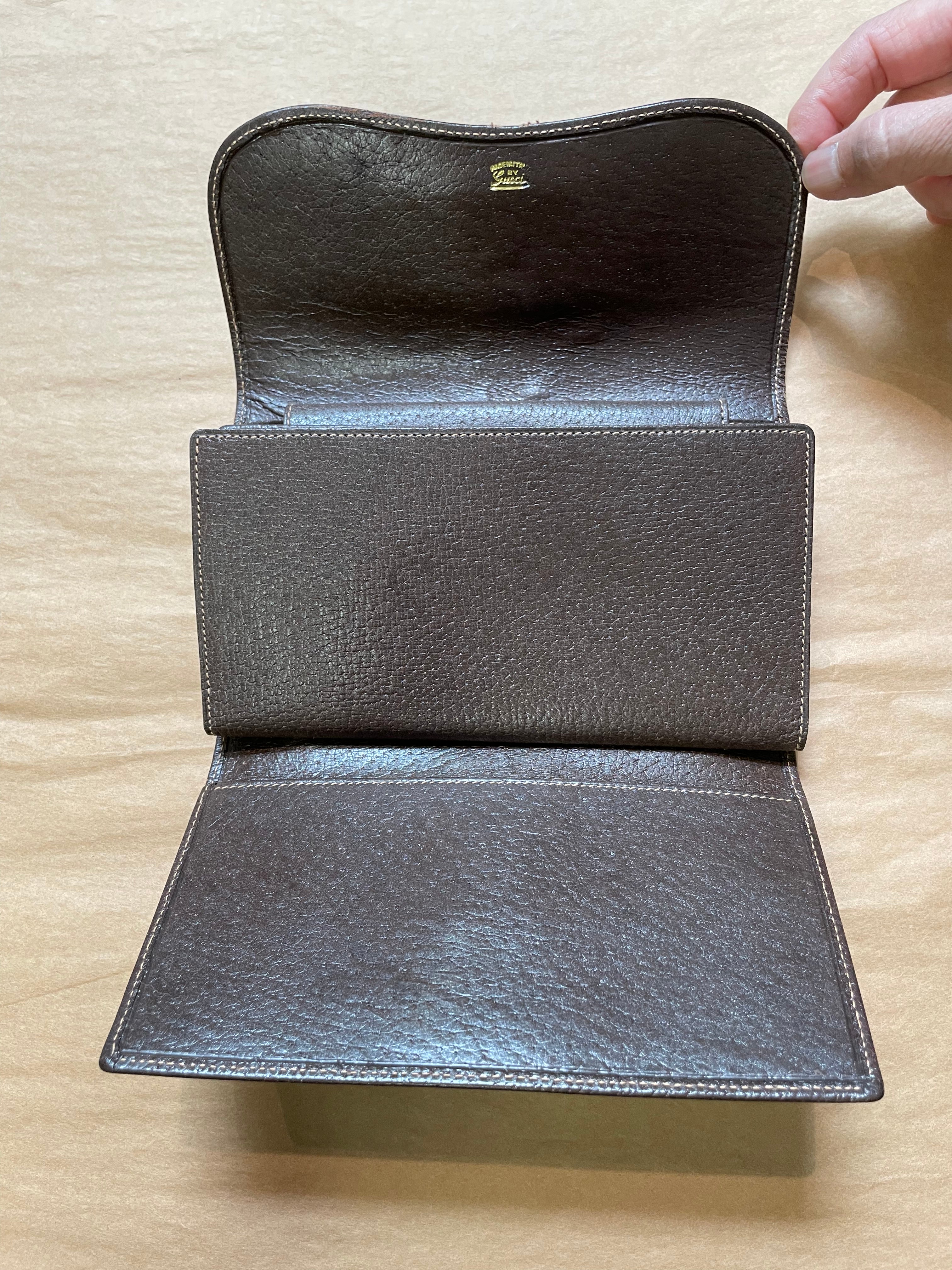 60s/70s Gucci Wallet Eith Check Bookcover By Gucci - Image 7