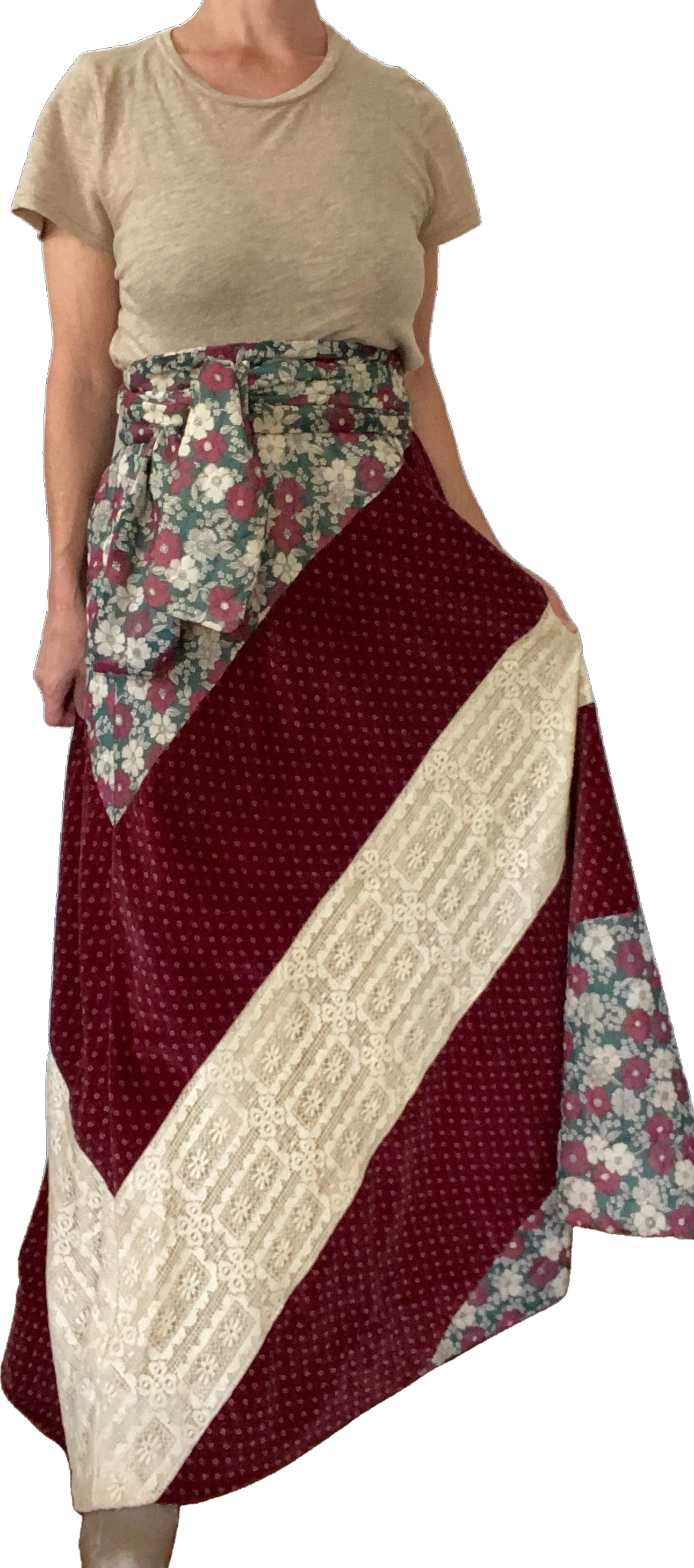 60s/70s Hippie Quilt Maxi Skirt By Chessa Davis - Image 2