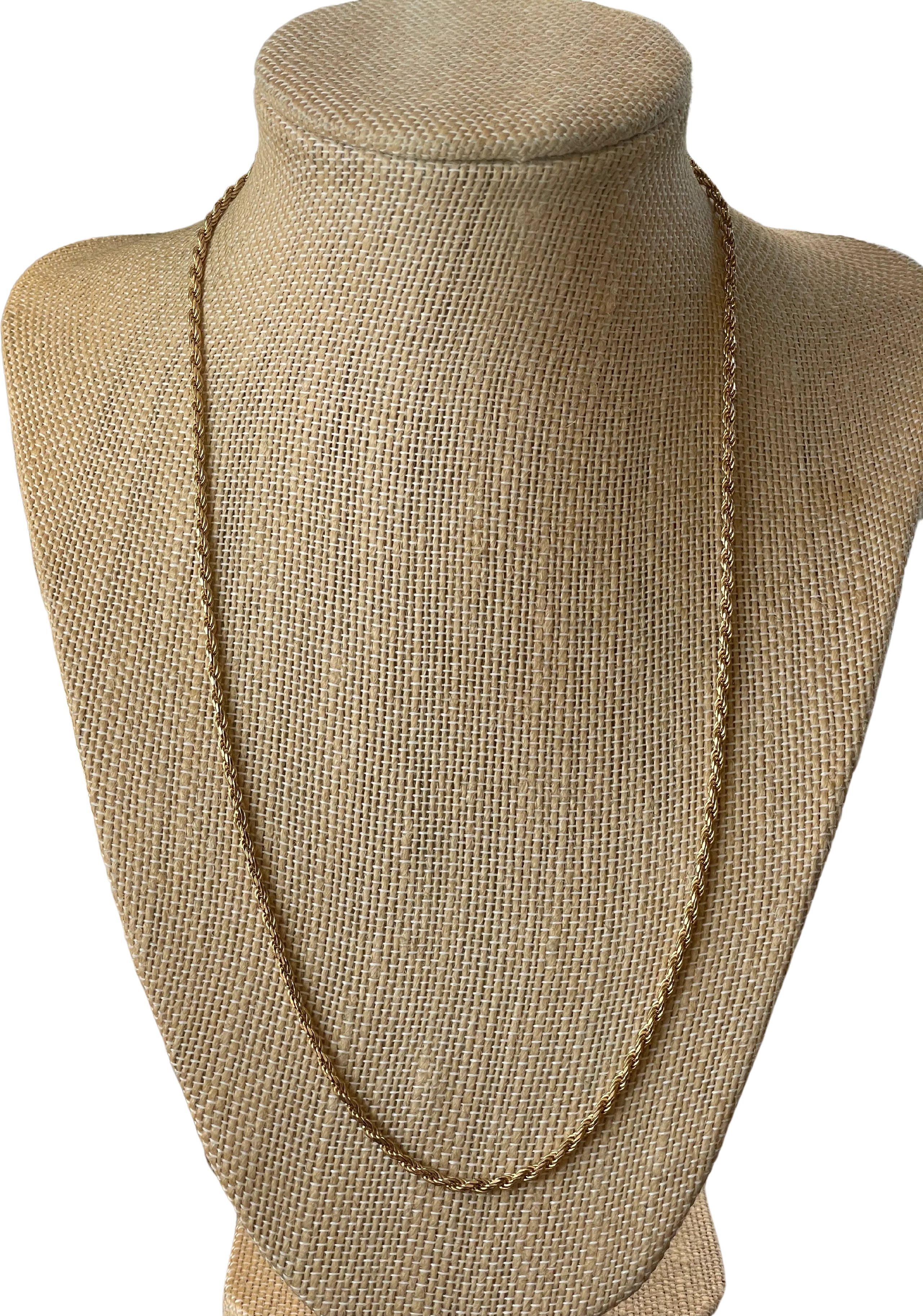 60s/70s Italian Gold Vermeil Rope Chain By Karizma Spa