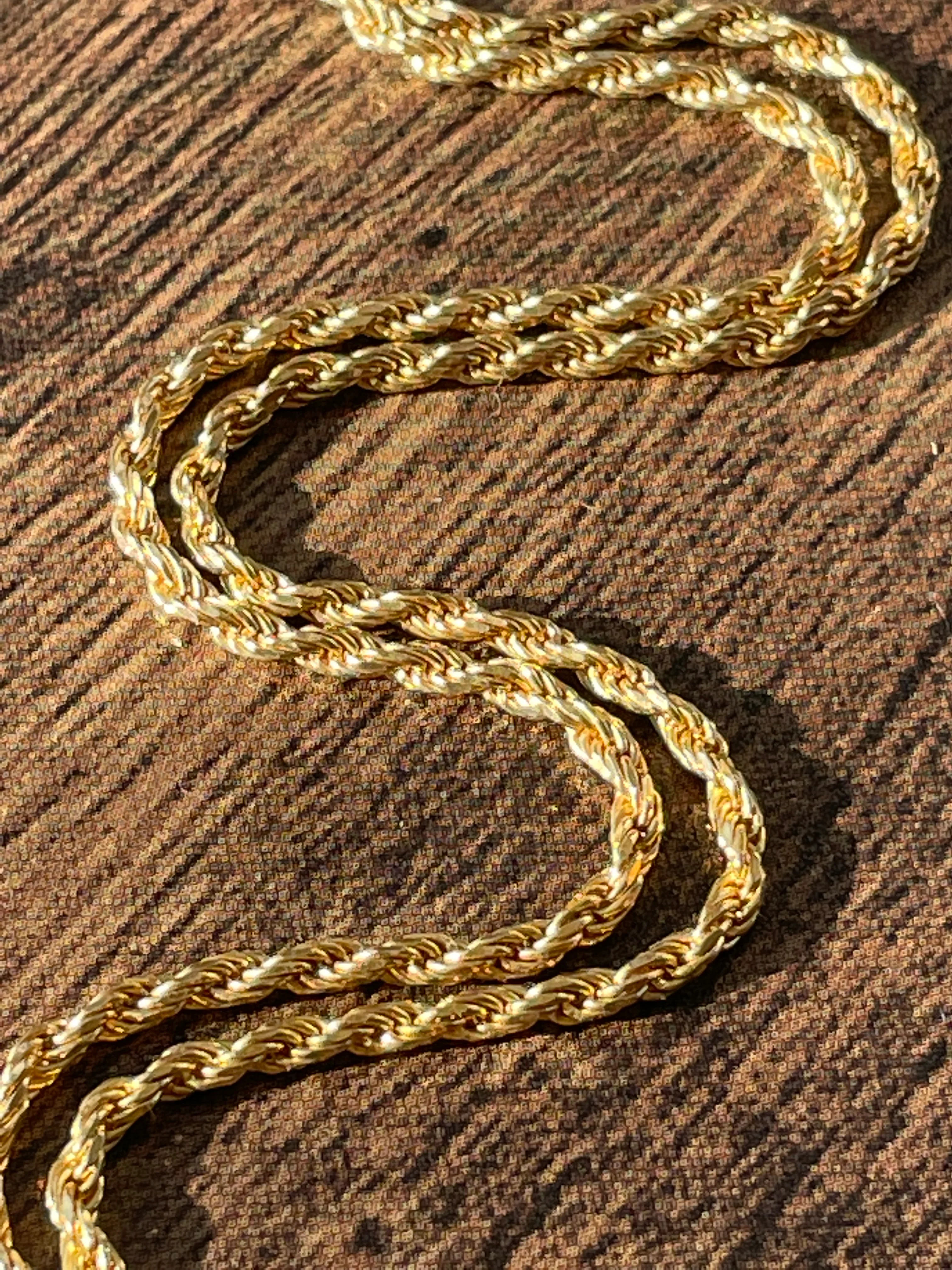 60s/70s Italian Gold Vermeil Rope Chain By Karizma Spa - Image 2