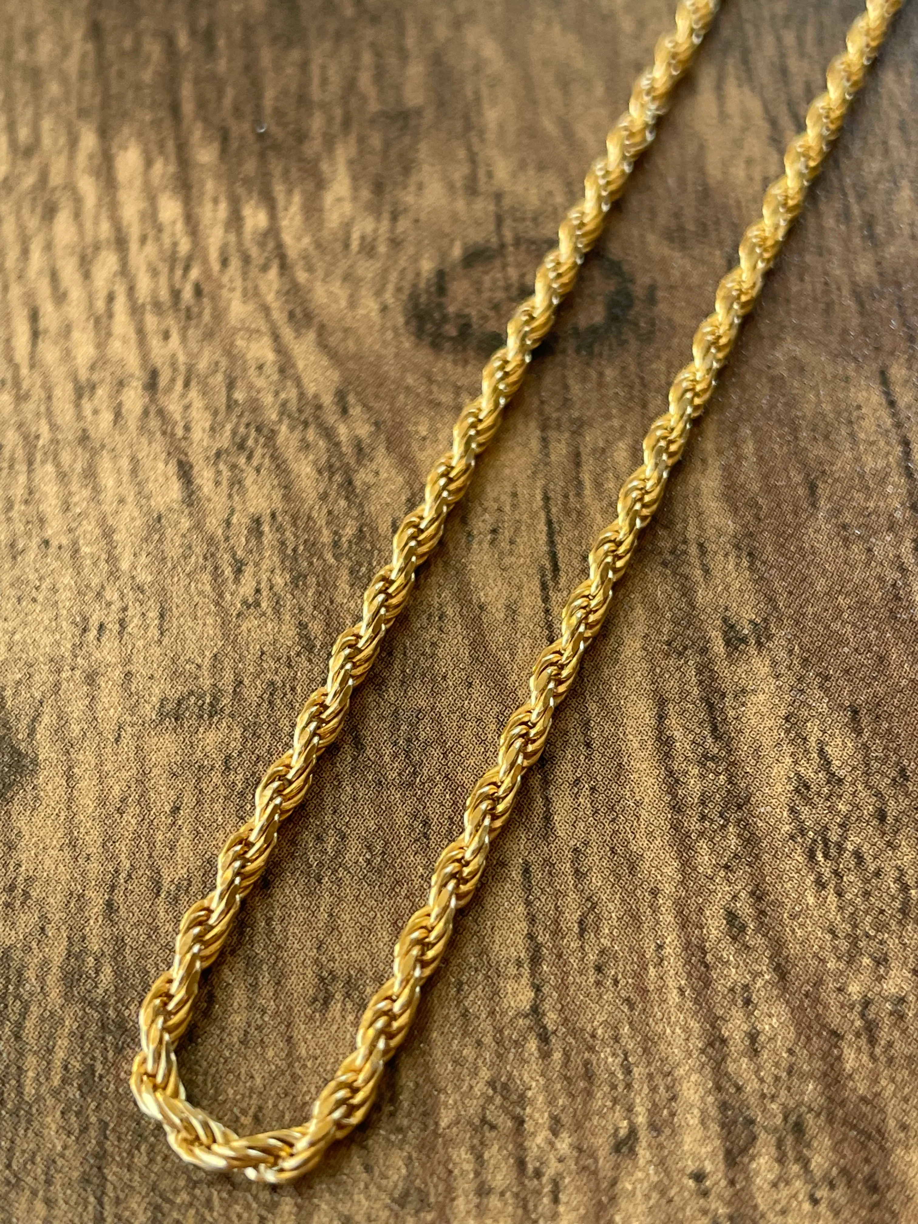 60s/70s Italian Gold Vermeil Rope Chain By Karizma Spa - Image 3