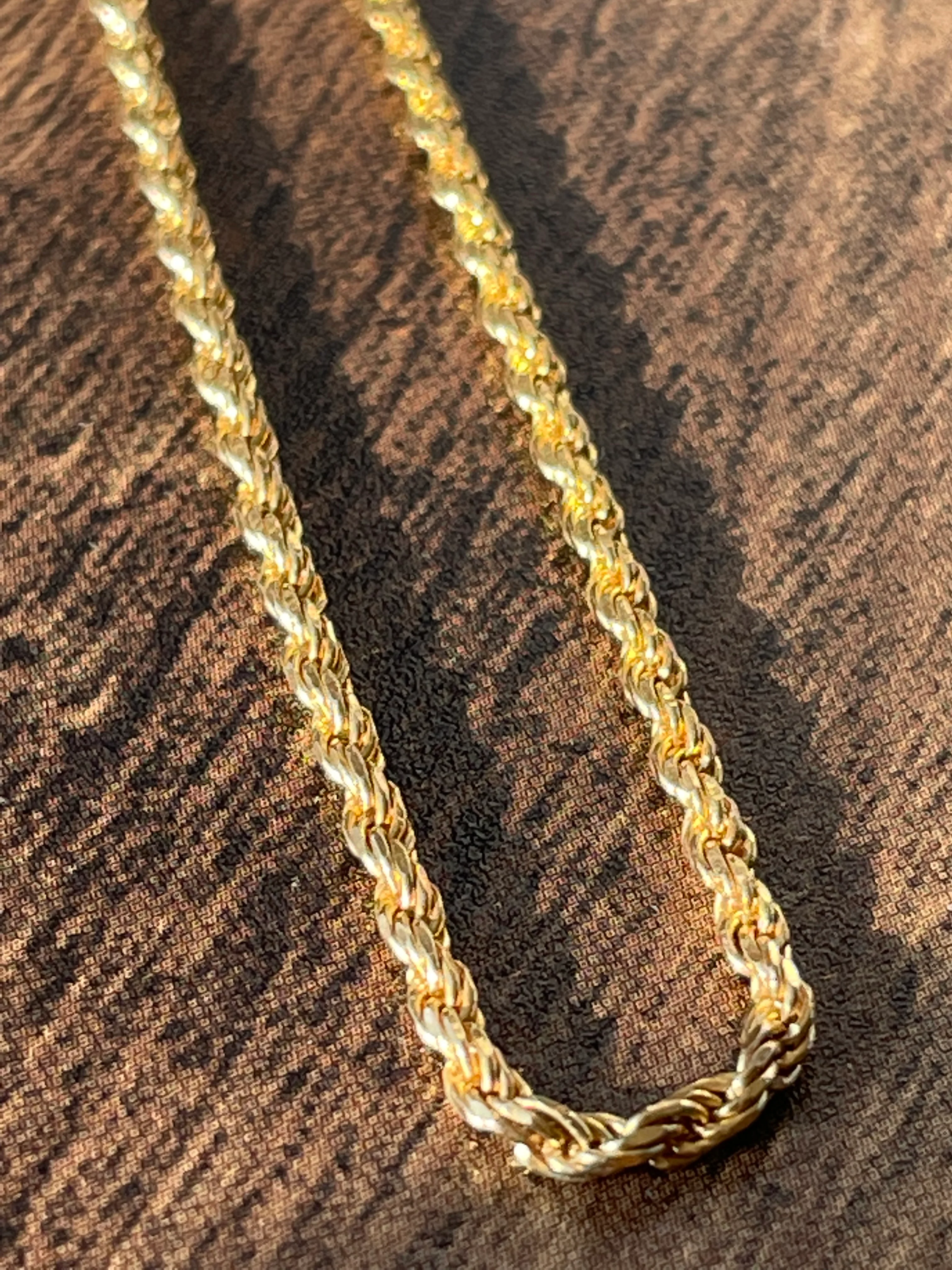60s/70s Italian Gold Vermeil Rope Chain By Karizma Spa - Image 6