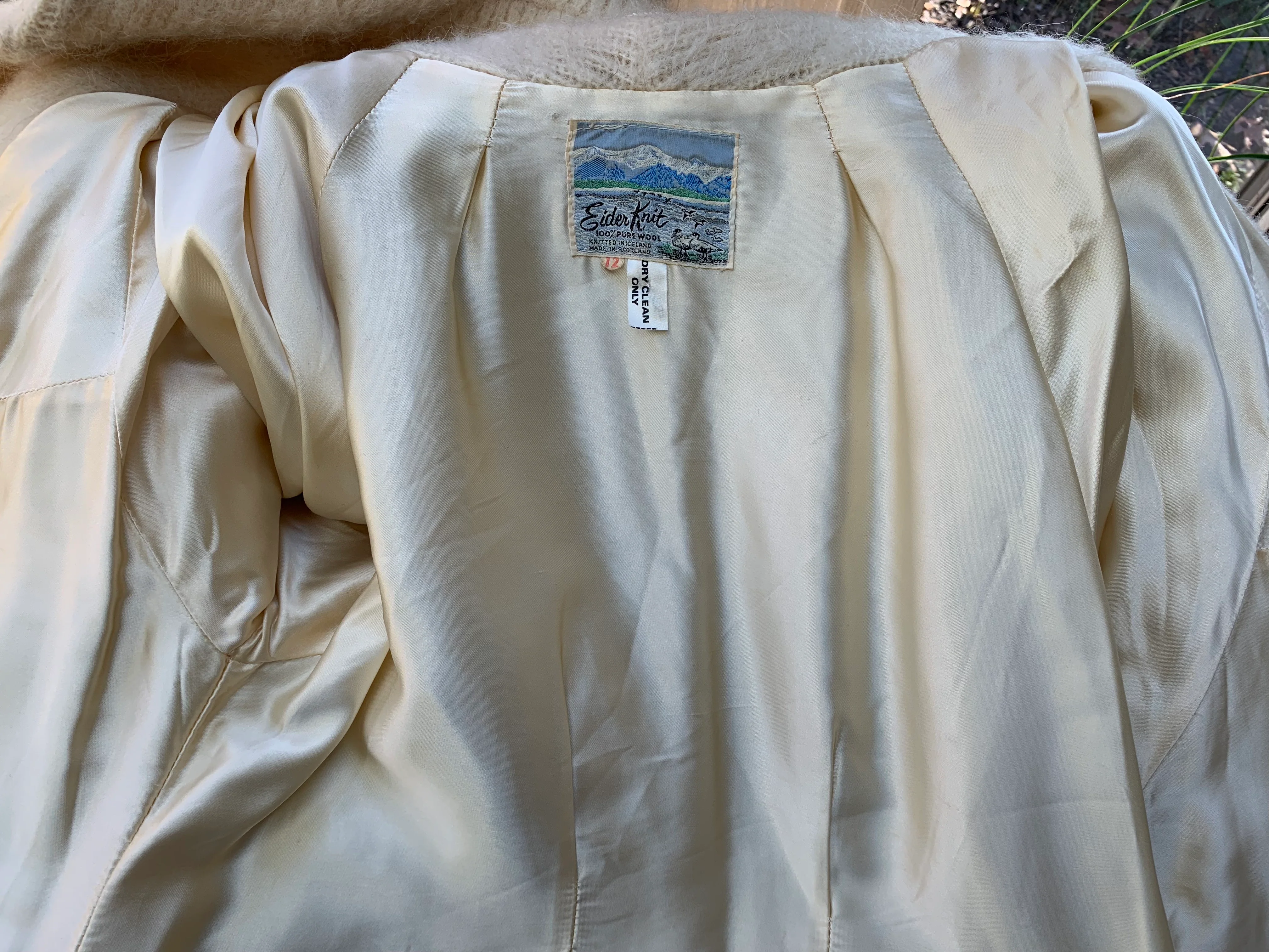 60s/70s Ivory Icelandic Knitted Wool Belted Coat By Eider Knit Scotland - Image 10