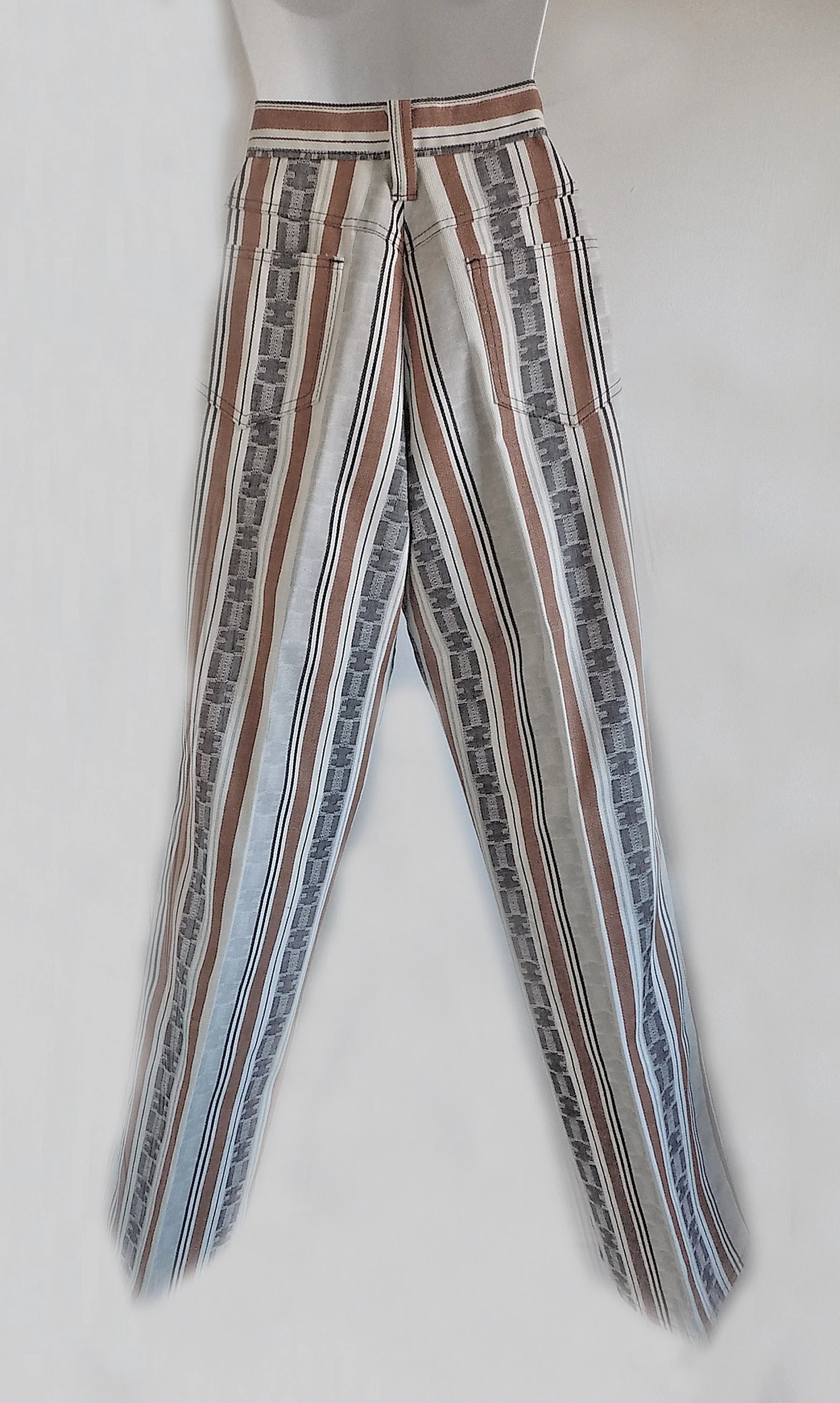 60s 70s Jeans by Jack Winter " The Rancher's Daughter" Cotton Twill Denim Bootcut Flared High Waist Wide Belt Loops - Image 3