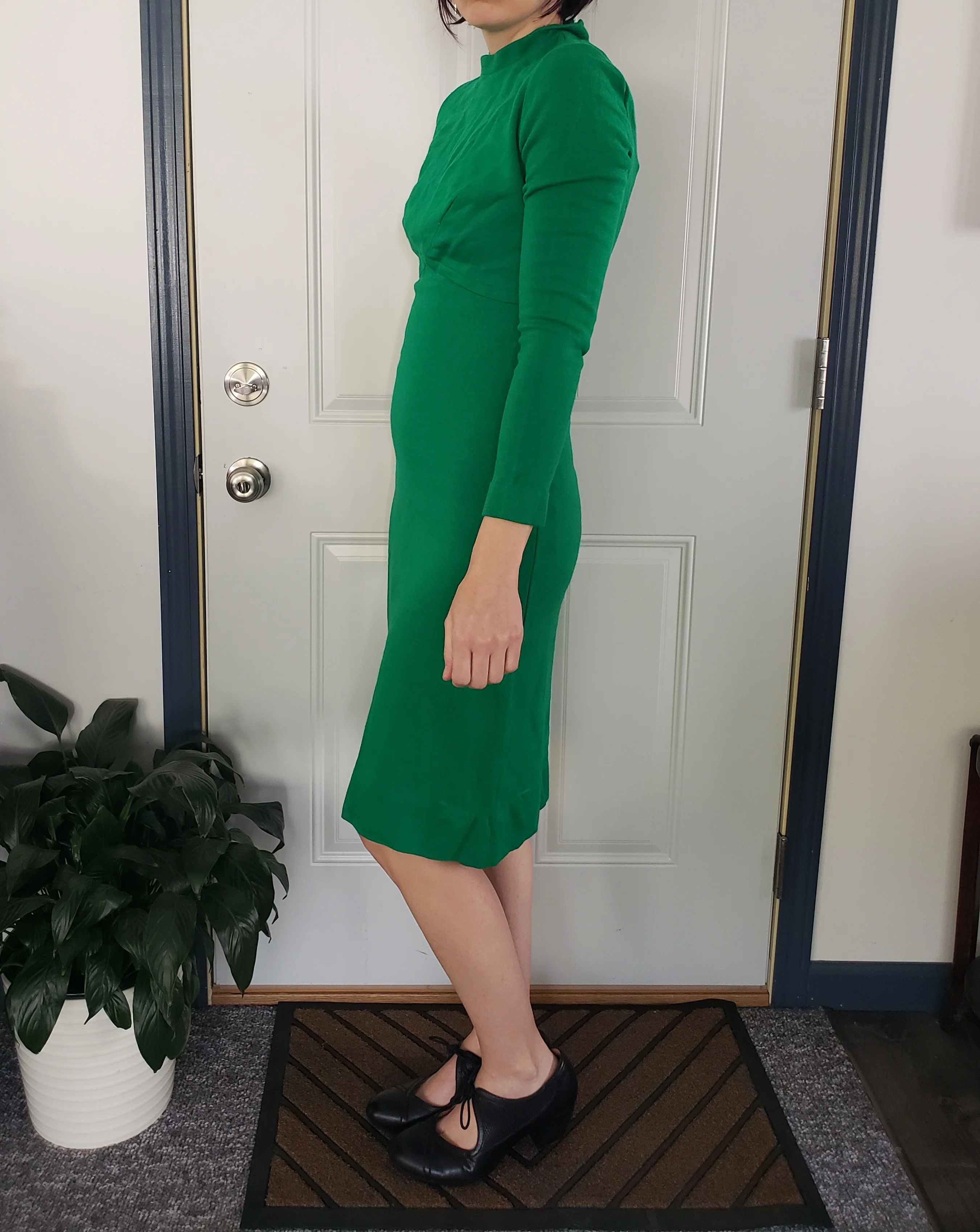 60s/70s Kelly Green Dress By Jonathan Logan - Image 4