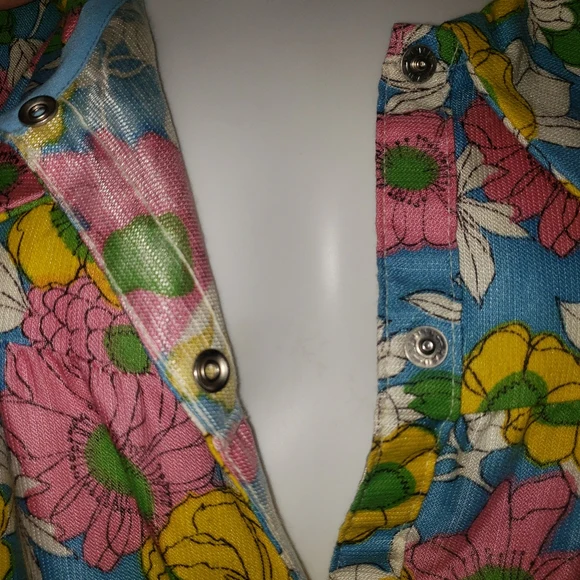 60s/70s Lane Bryant 60s Floral House Coat Plus Size 50-52 By Lane Bryant - Image 6