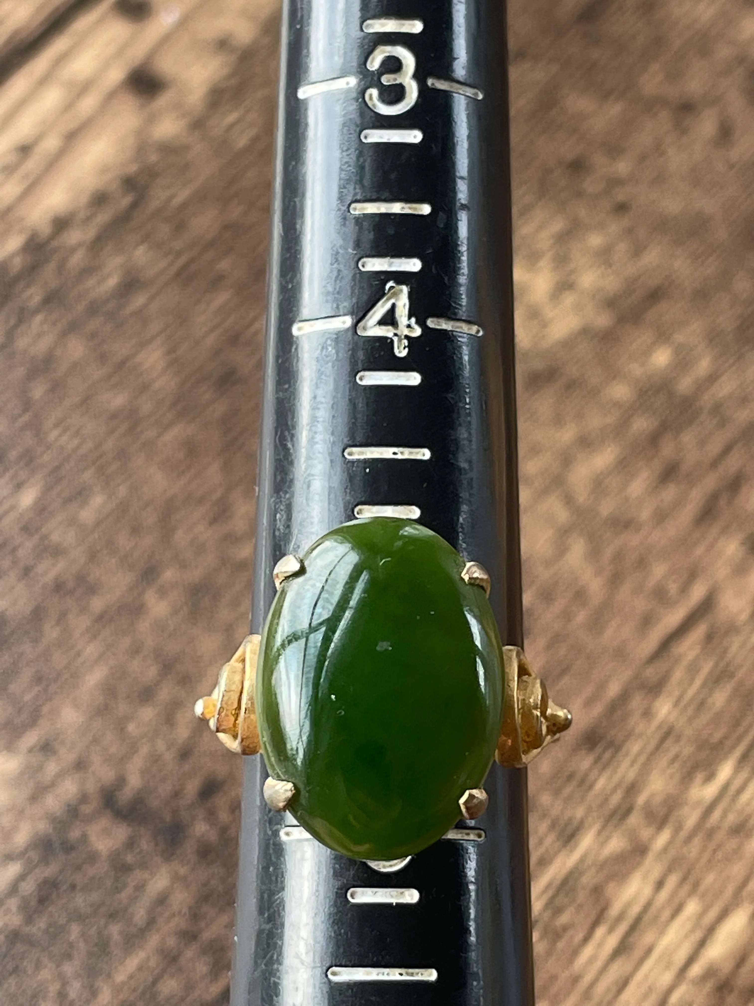 60s/70s Large Jade Cocktail Ring - Image 11