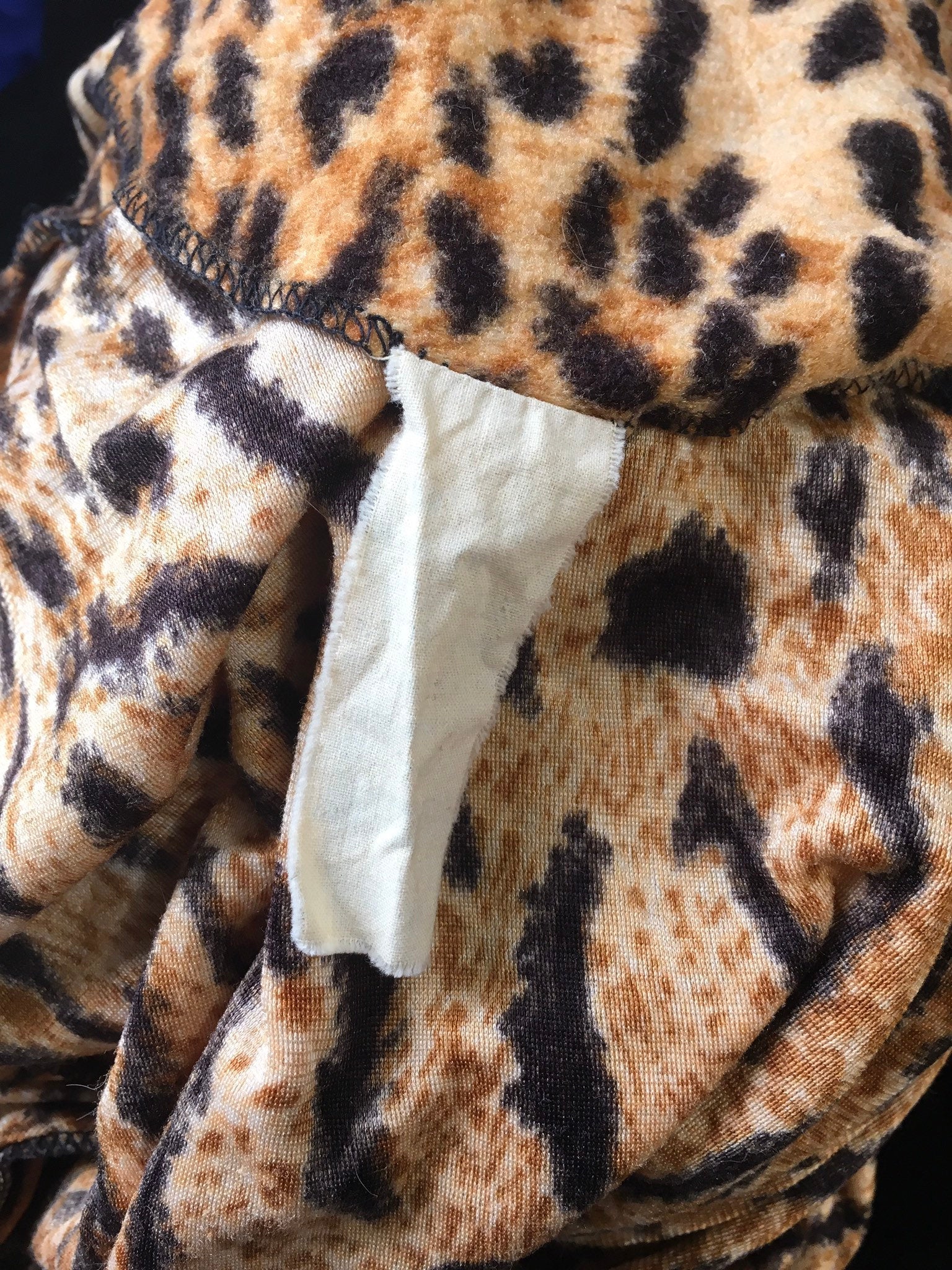 60's/70's Leopard Print Hooded Caftan Dress - Image 5
