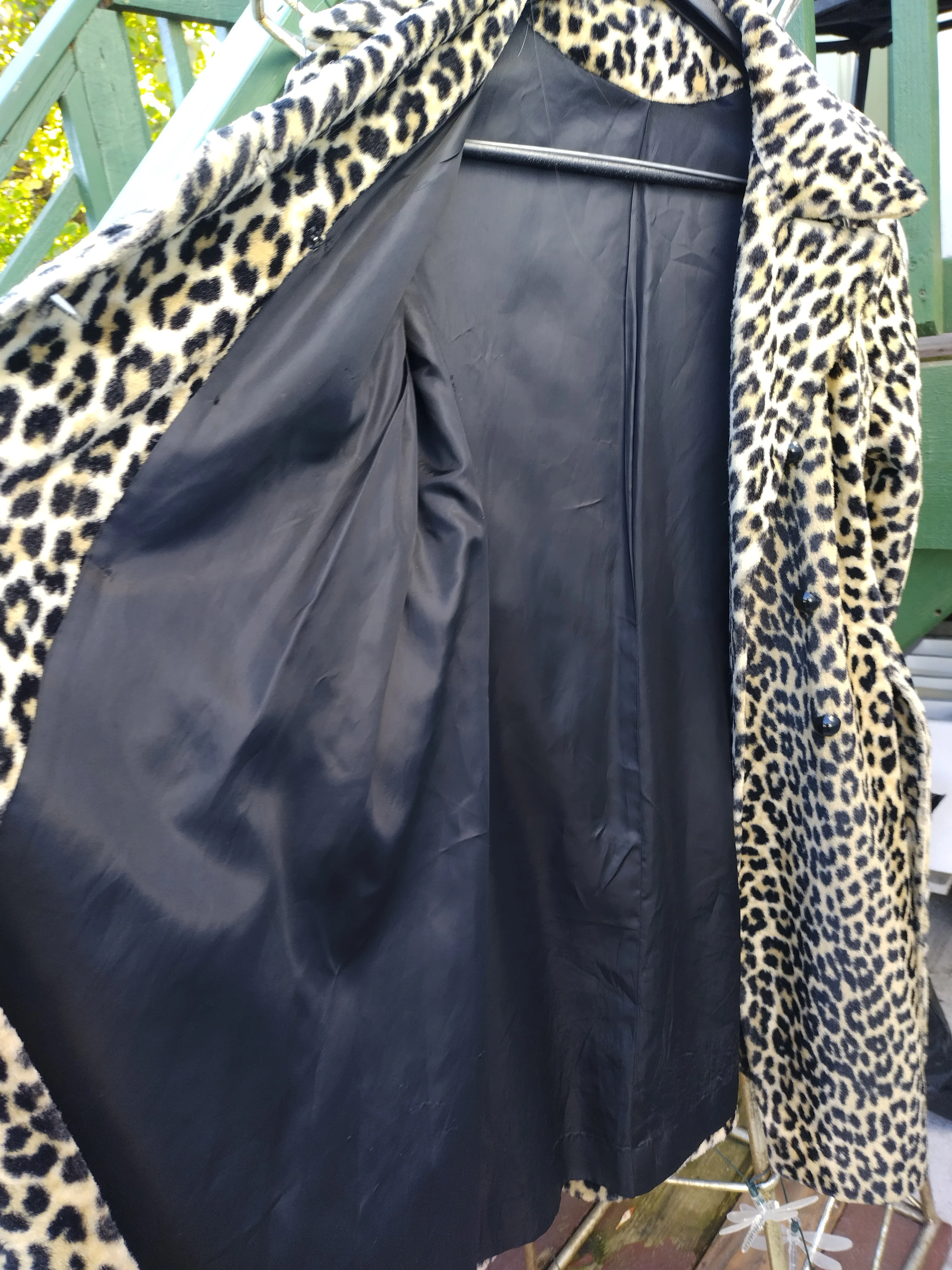 60s/70s Leopard Print Wrap Coat - Mod Cheetah Coat - Image 9