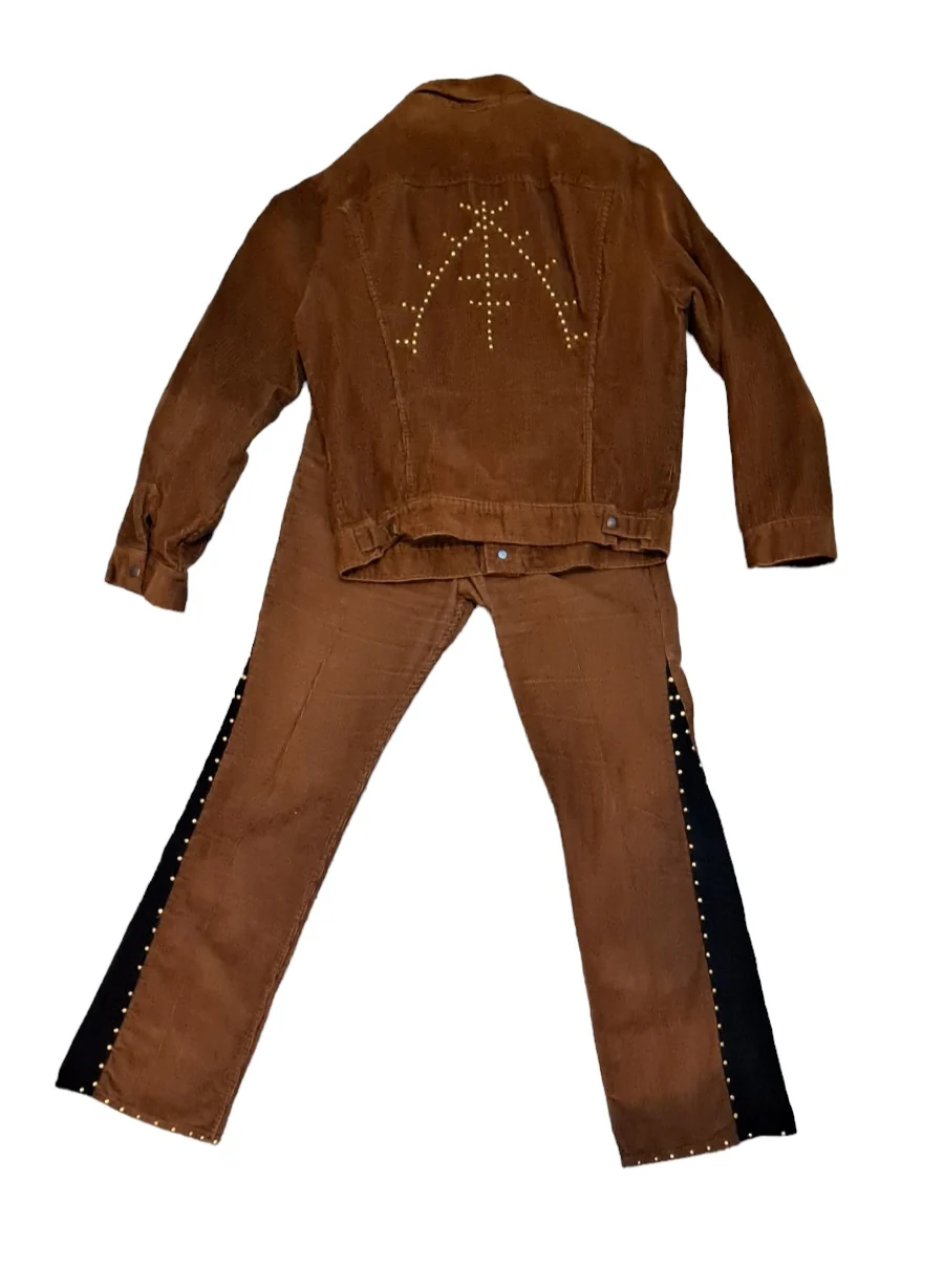60s/70s Levis Two Piece Studded Corduroy Pant Jacket Set By Levis - Image 3