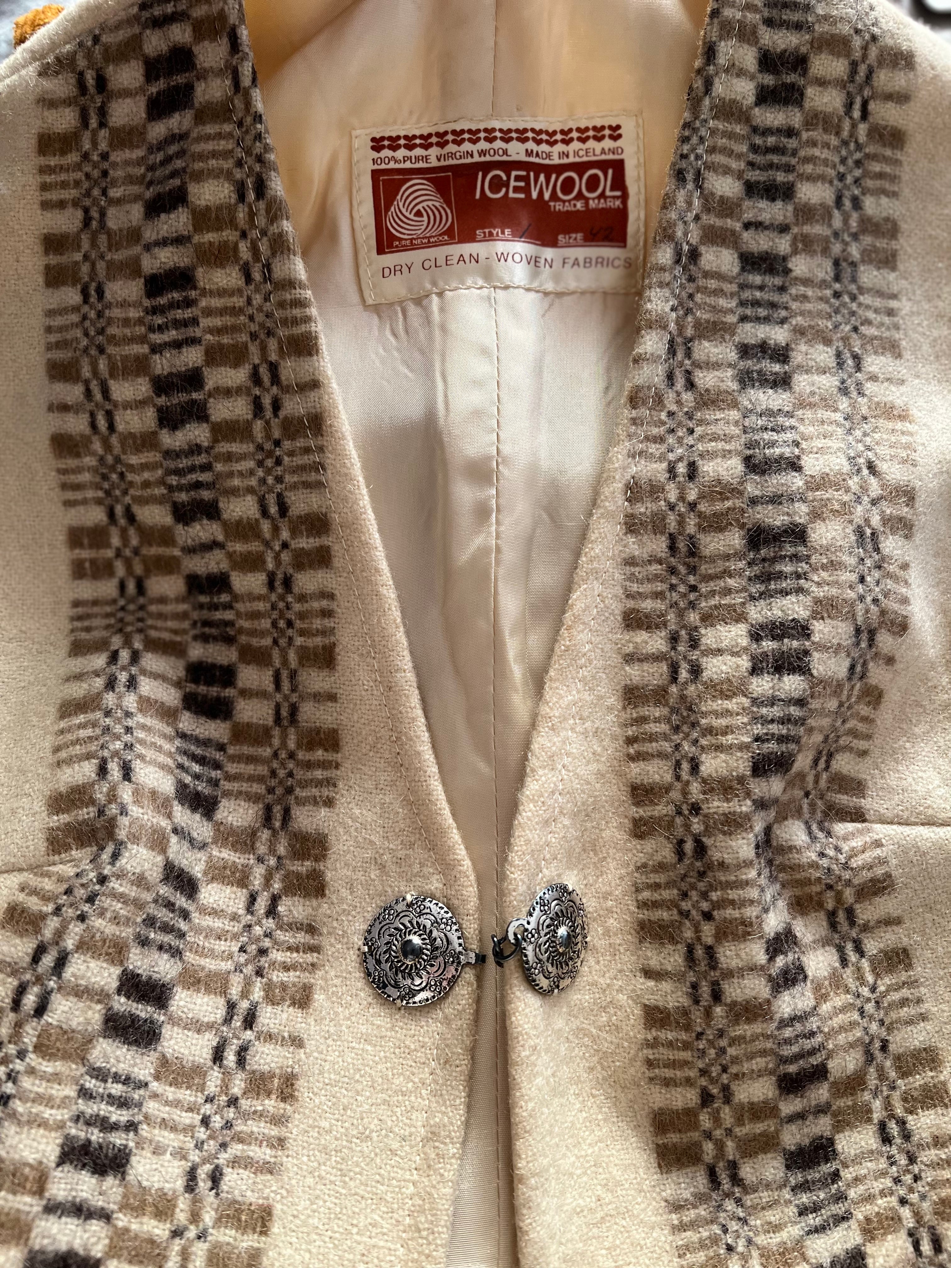 60s/70s Long Wool Icelandic Vest By Icewool - Image 3