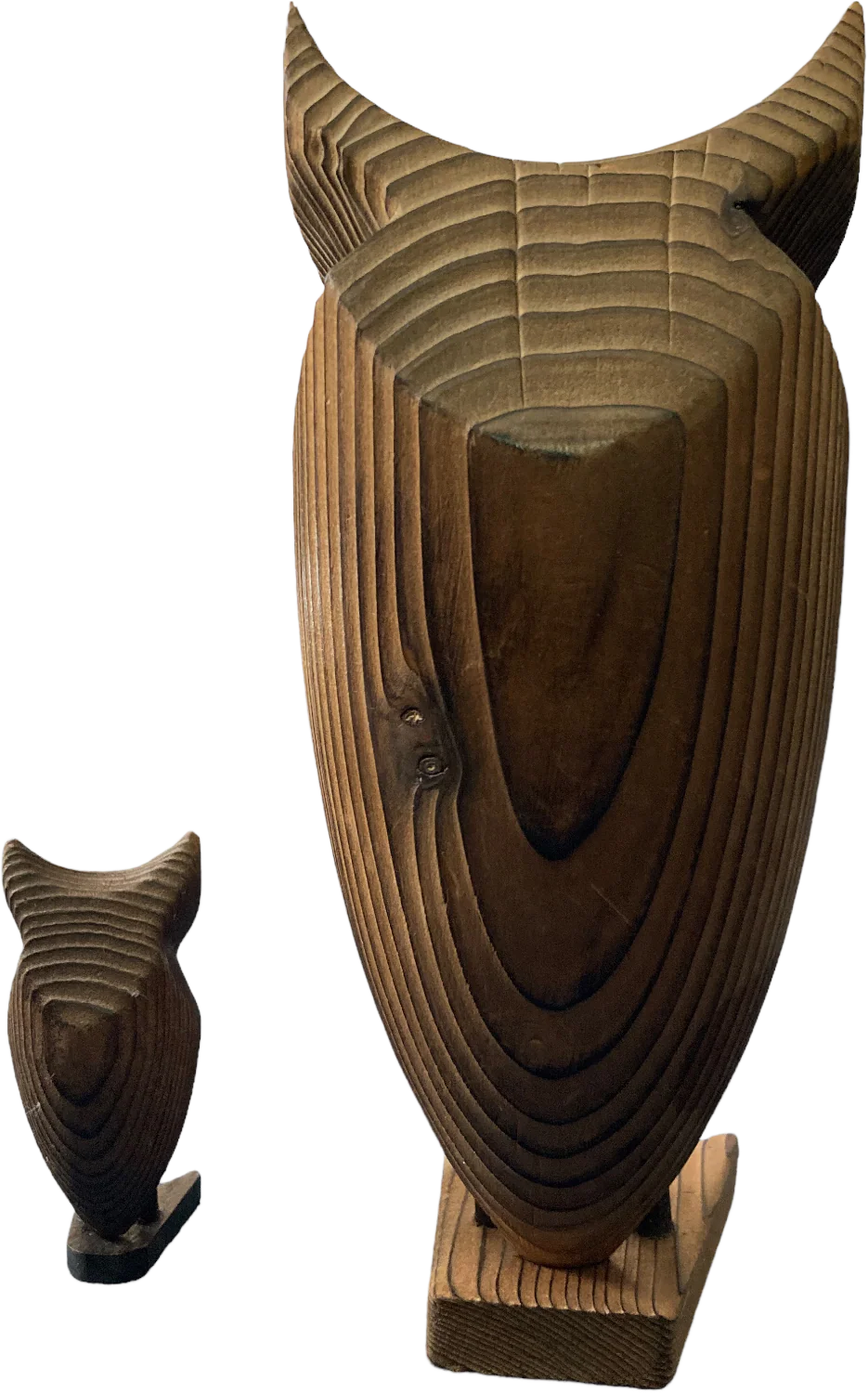 60s/70s Mcm Cryptomeria  Owl And Owlet - Image 2