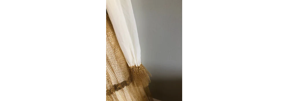 60s/70s Medieval Style Gold Ruffle Dress - Image 3
