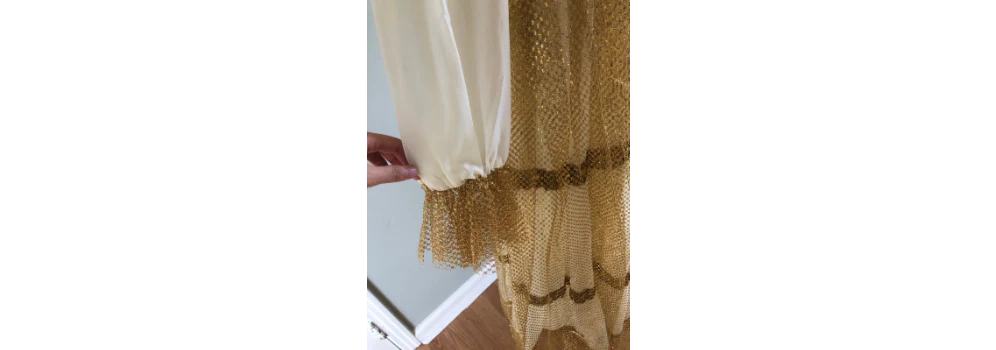 60s/70s Medieval Style Gold Ruffle Dress - Image 5