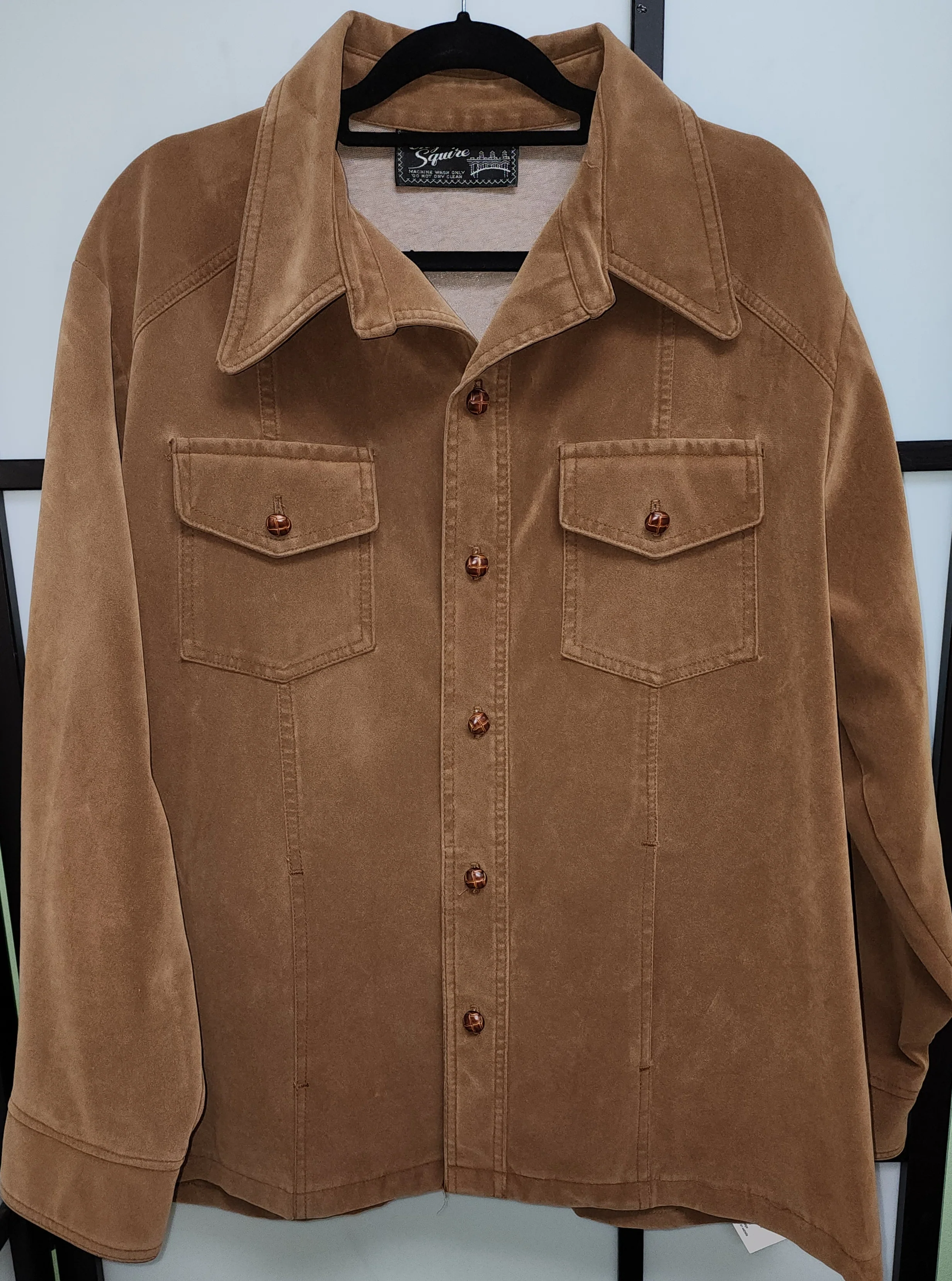 60s/70s Men's Brown Velvet Velveteen Shirt Jac Jacket Mod By English Squire - Image 4