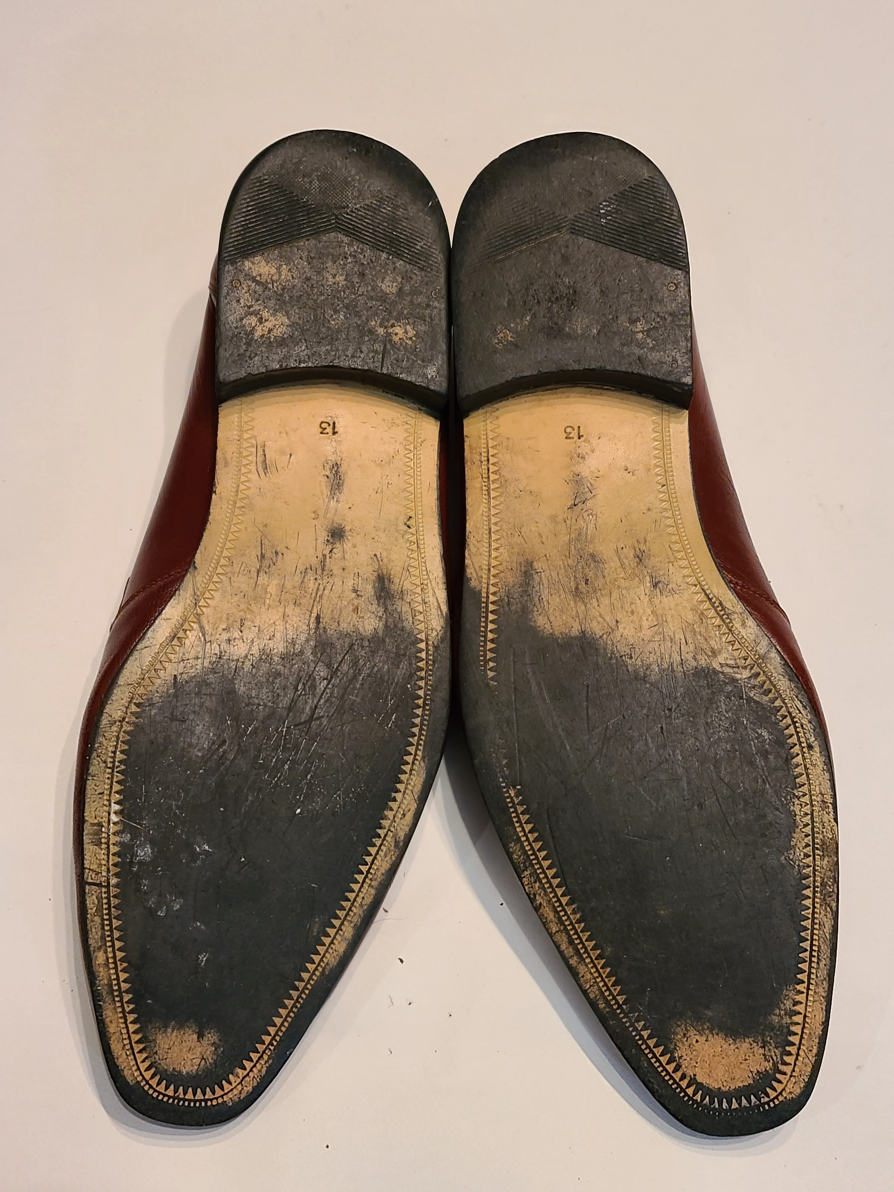 60s/70s Mens Loafers Buckle, Size 13, 60s 70s Era Leather - Image 3