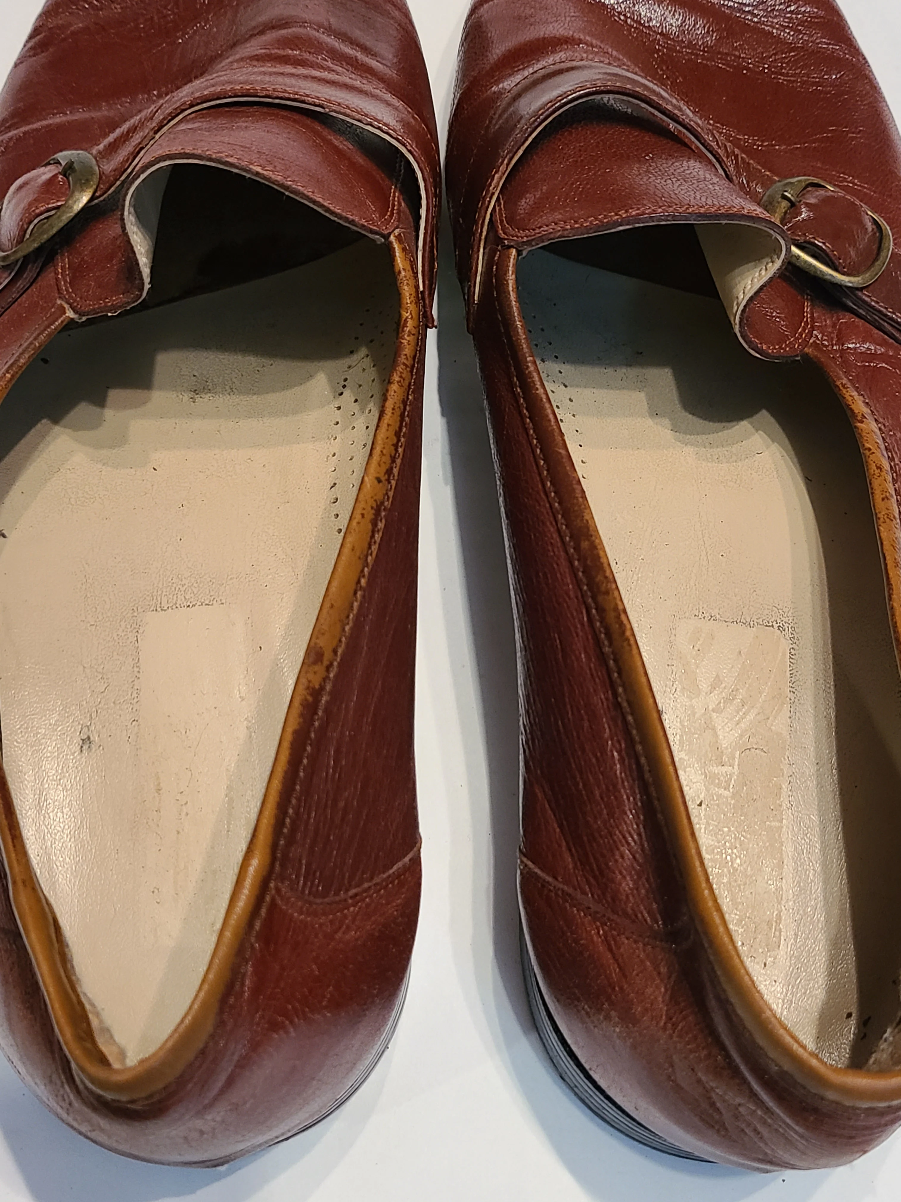 60s/70s Mens Loafers Buckle, Size 13, 60s 70s Era Leather - Image 4