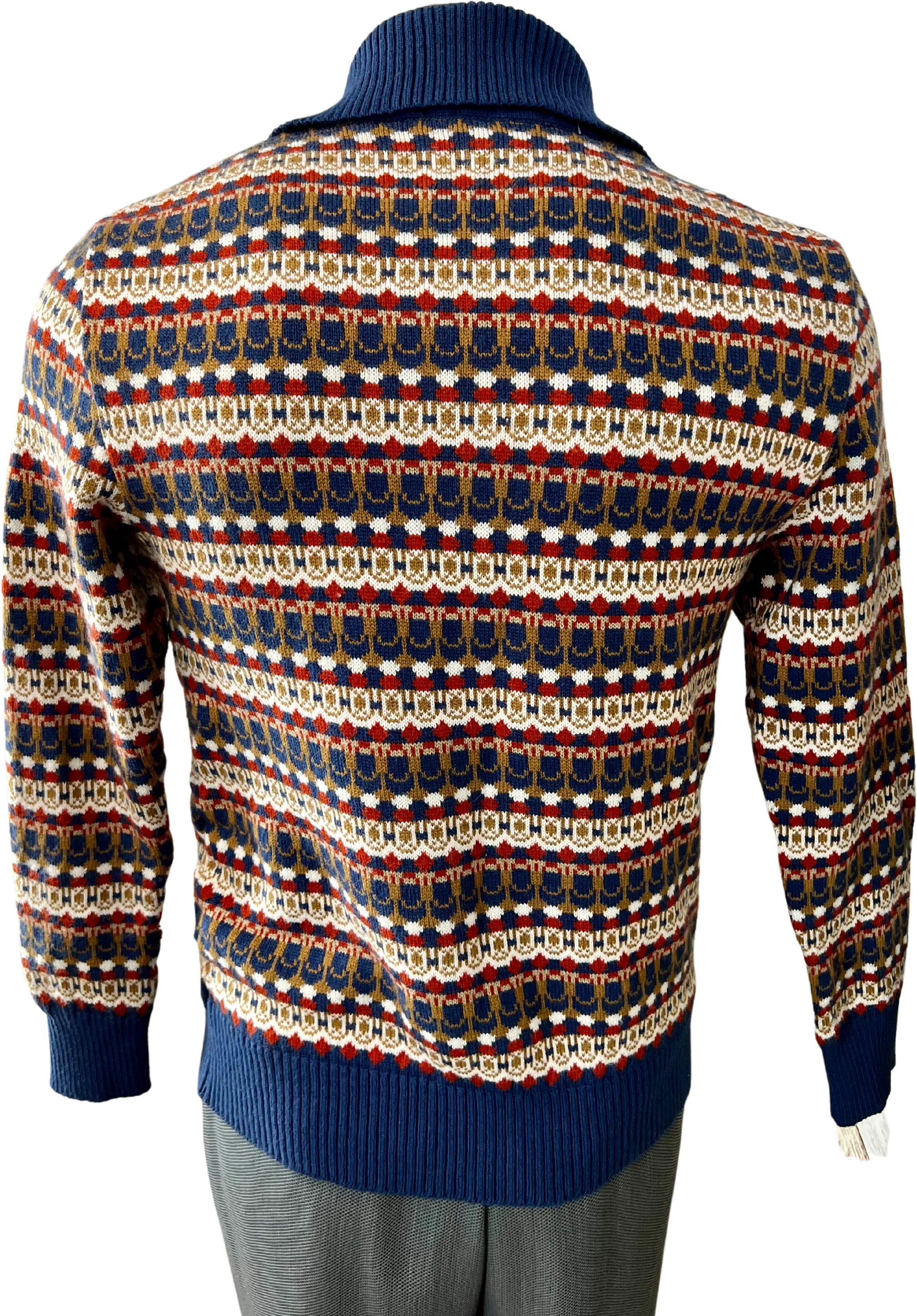 60s/70s Mens Zip Neck Collar Sweater By Kmart - Image 2