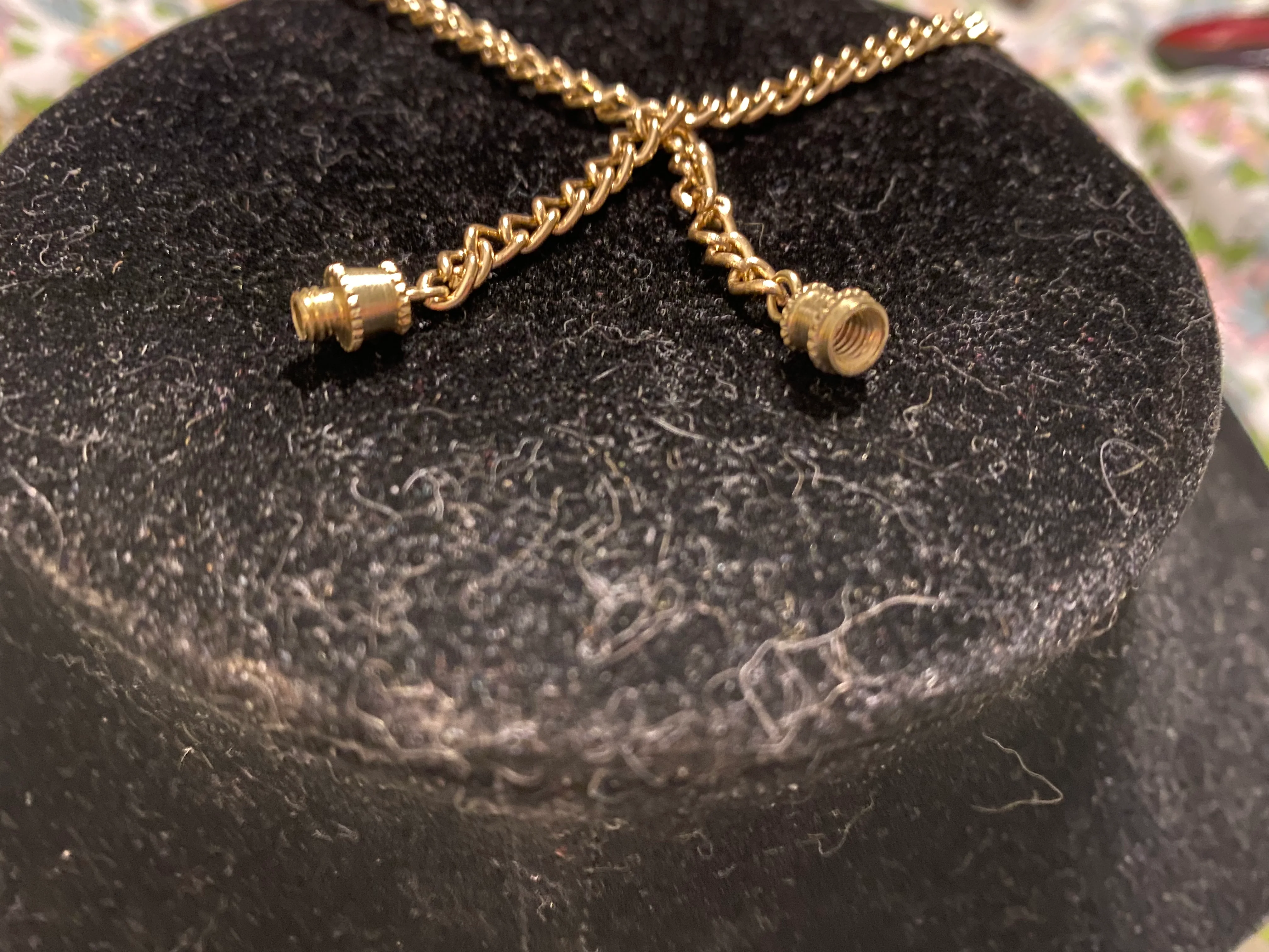 60s/70s Mid Century Gold Iridescent Bead Necklace Screw - Image 5