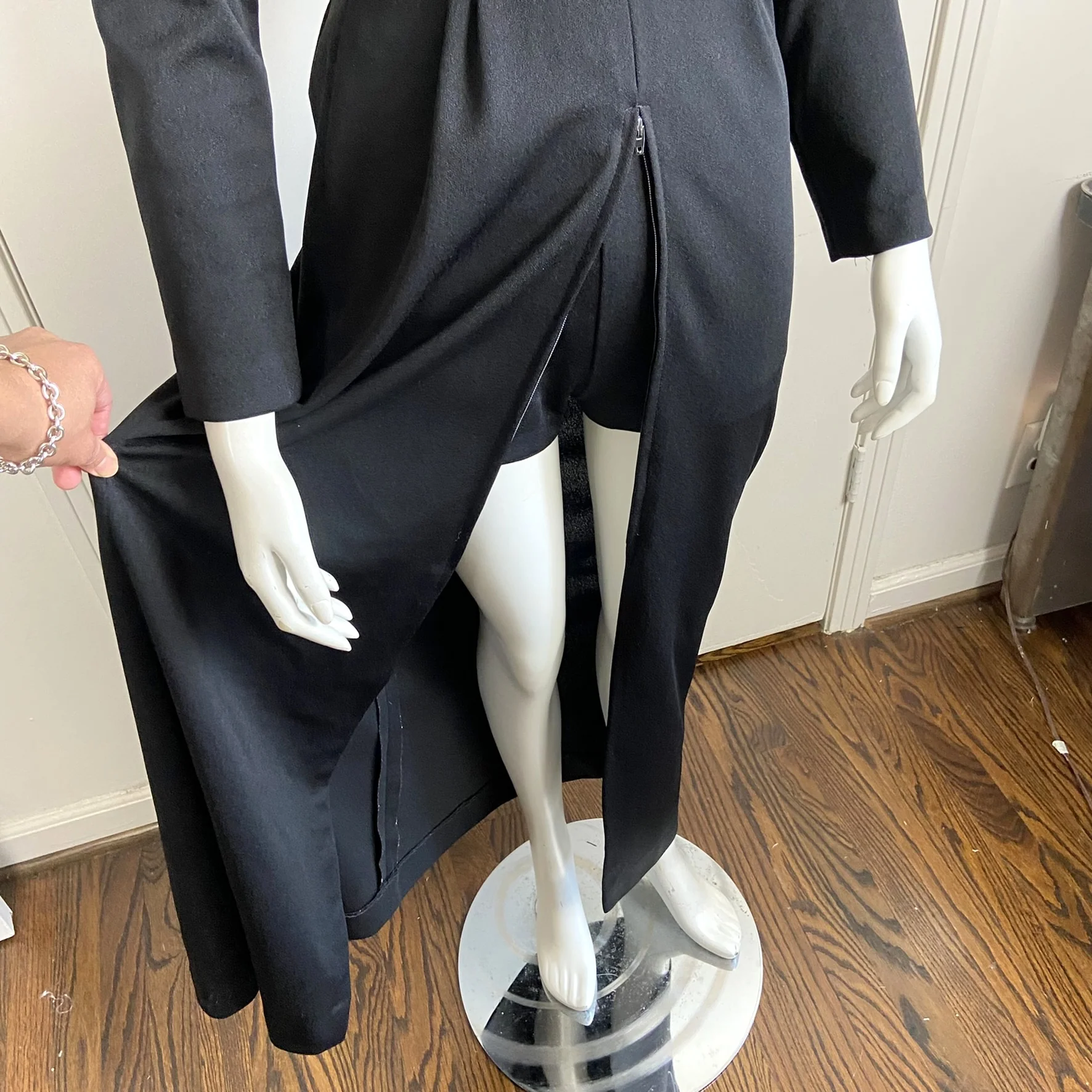60s/70s Mod Black Maxi Dress Set Peekaboo Shorts By Flop-Jo - Image 7