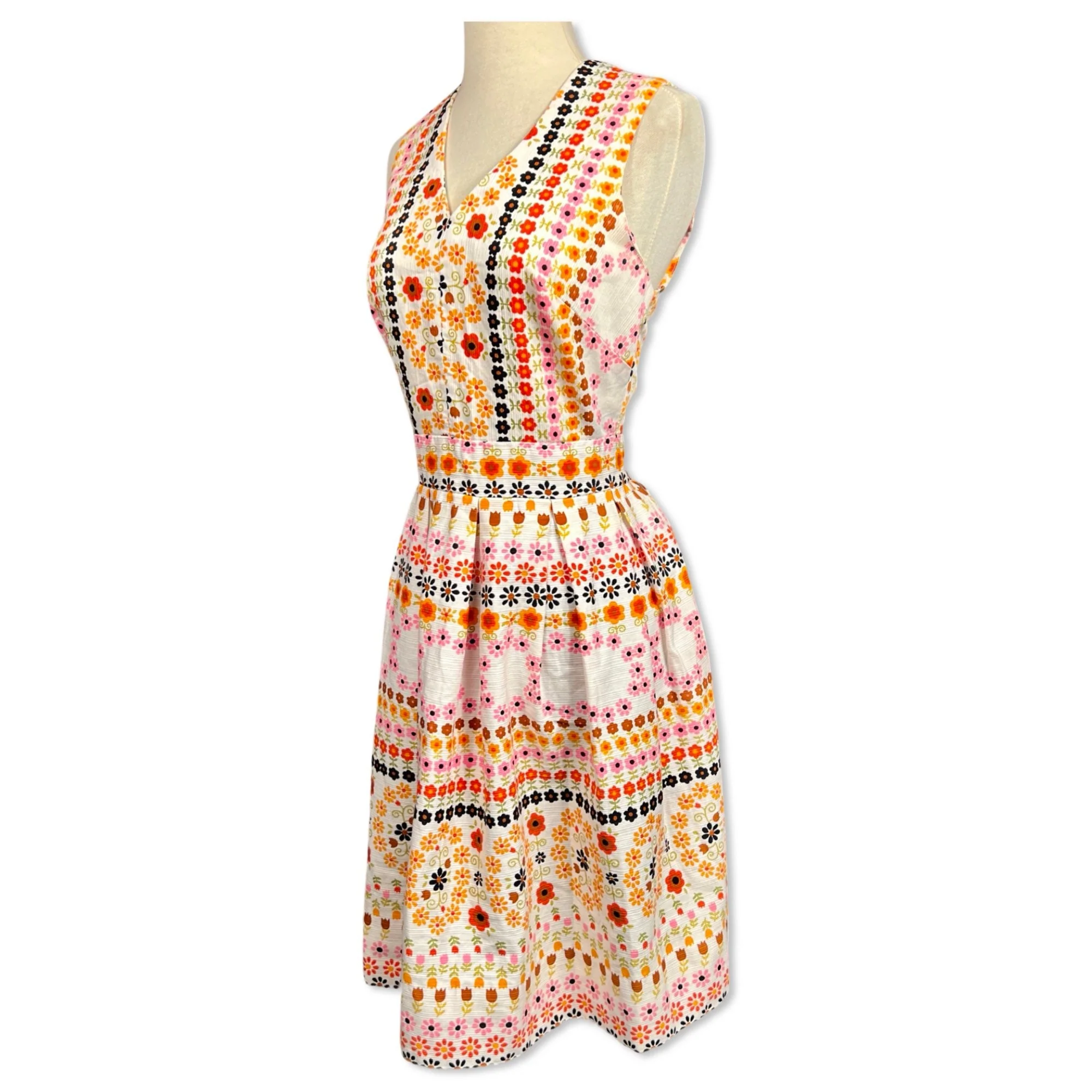 60s 70s Mod Flower Power Dress by Mel Naftal - Image 8