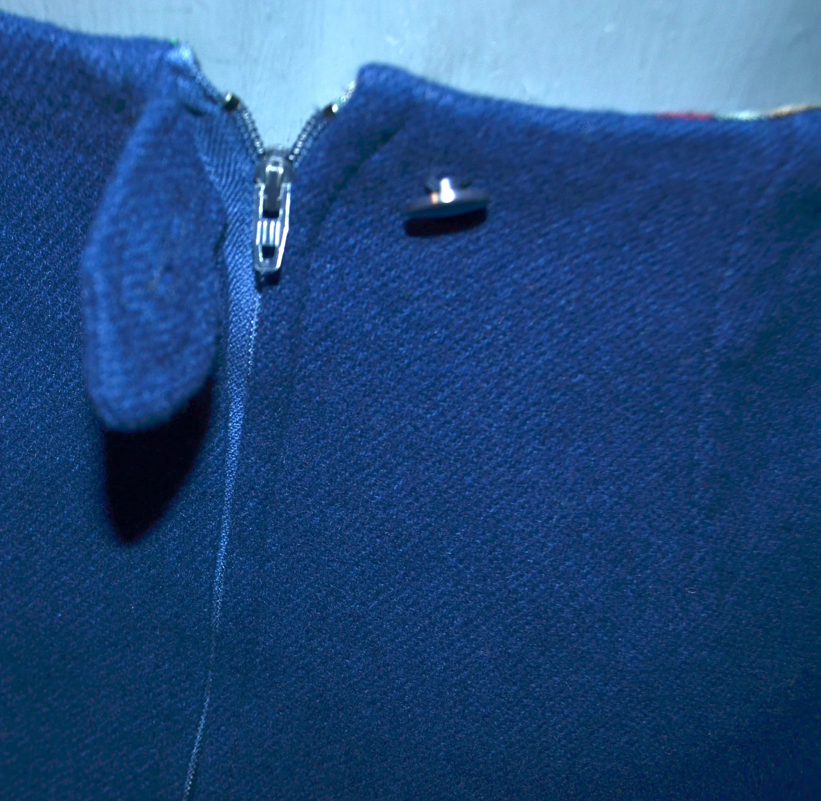 60s/70s Mod Military Mini Skirt. Navy Blue - Image 6
