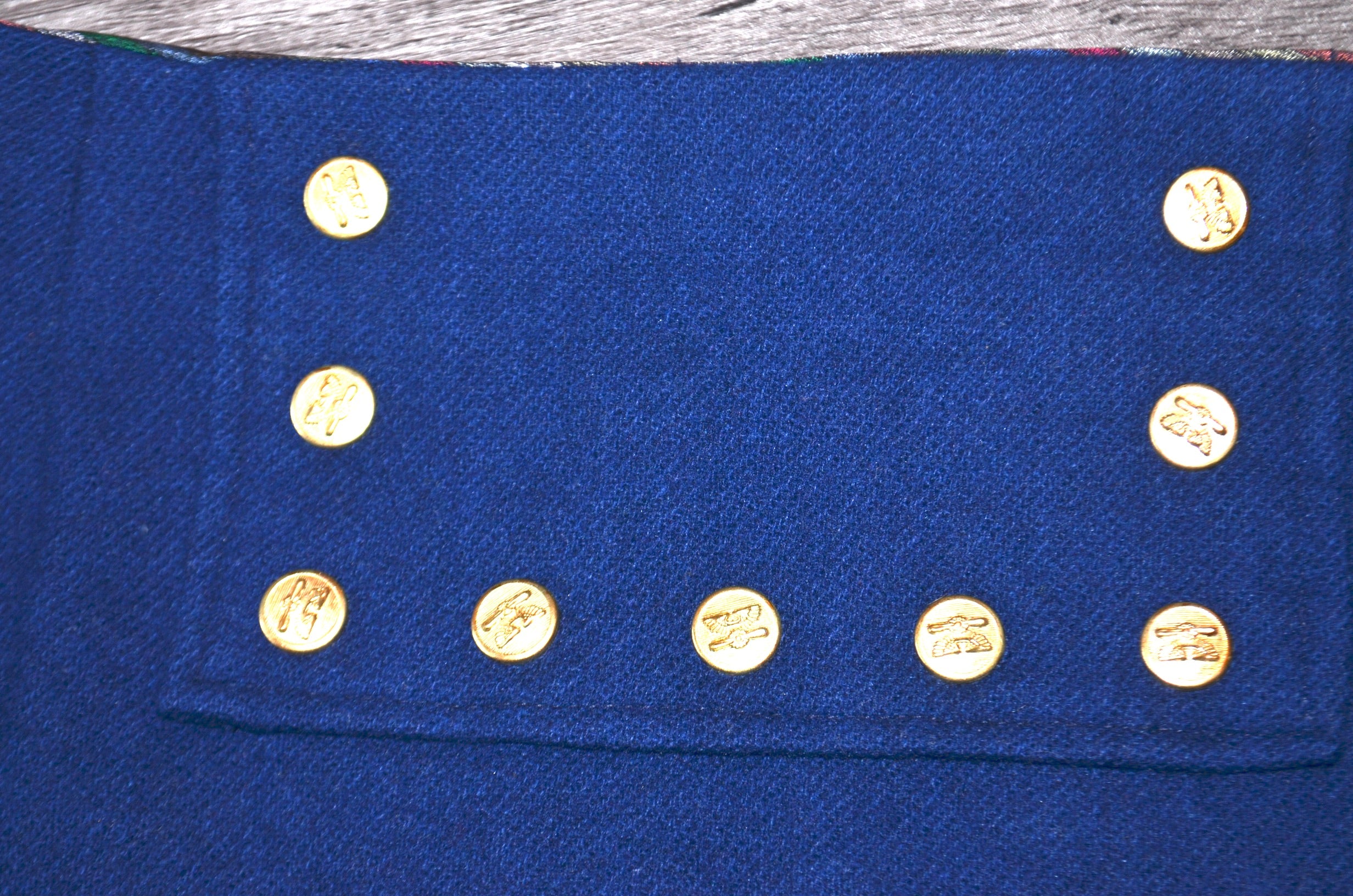 60s/70s Mod Military Mini Skirt. Navy Blue - Image 8