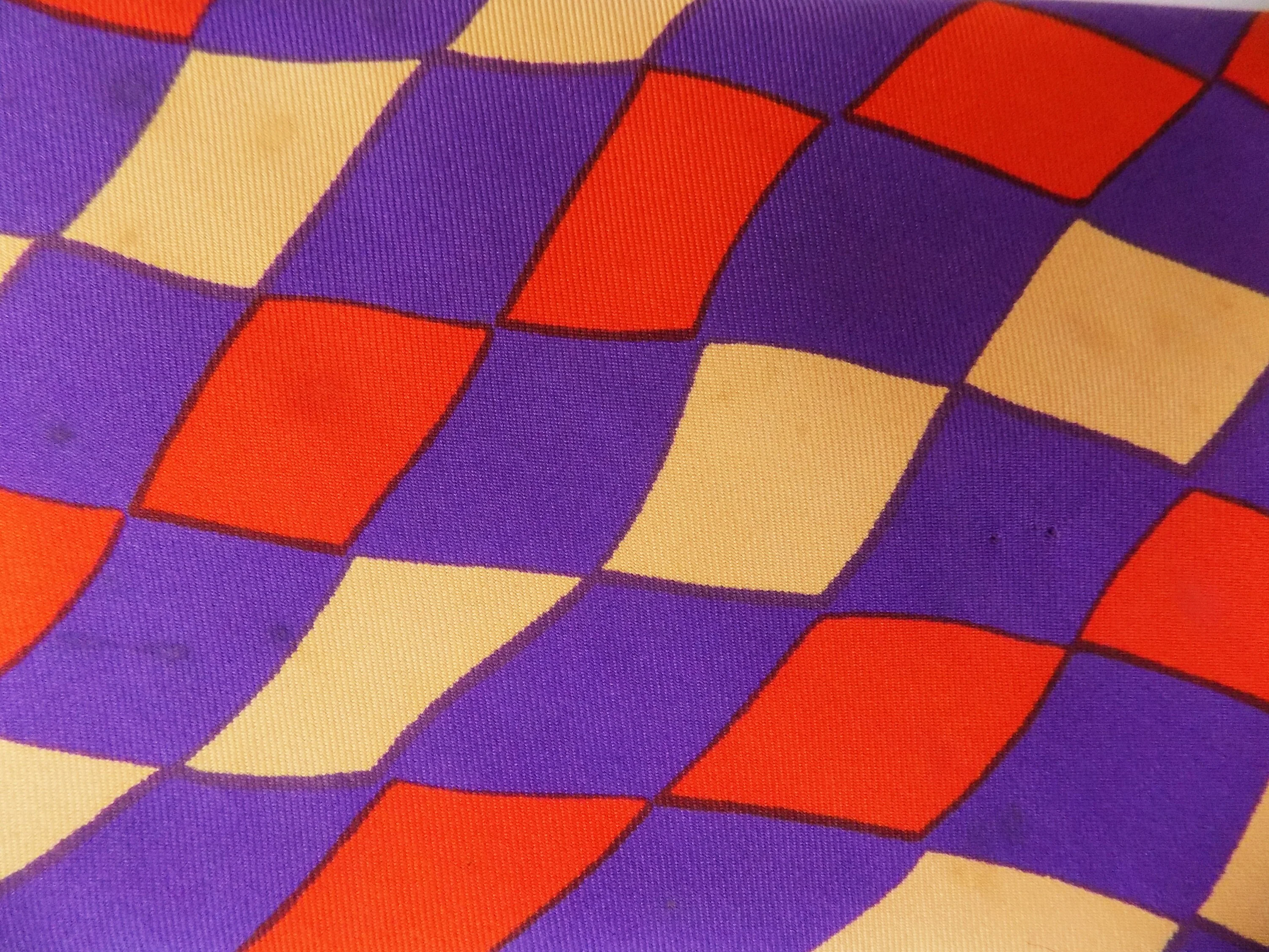 60s 70s Mod Op Art Psychedelic Silk Tie by John Weitz From L. L. Bergers Buffalo, New York - Image 4