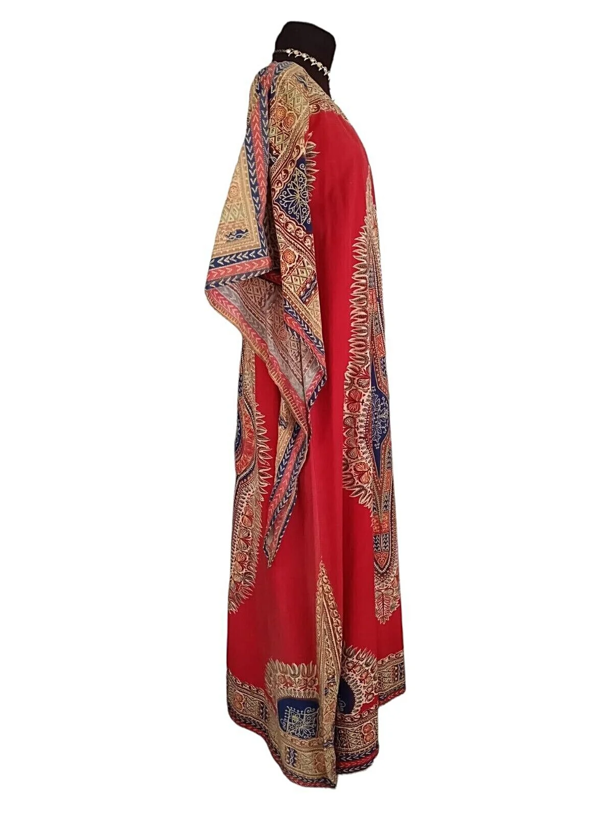 60s/70s Moroccan Caftan Festival Dress Wizard Sleeves - Image 5