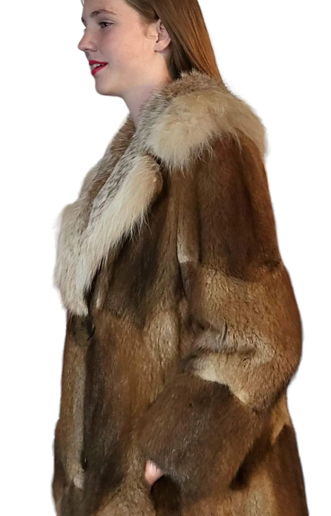 60s/70s Muskrat And Fox Fur Mod Rich Auntie Coat by Halle Bros - Image 8