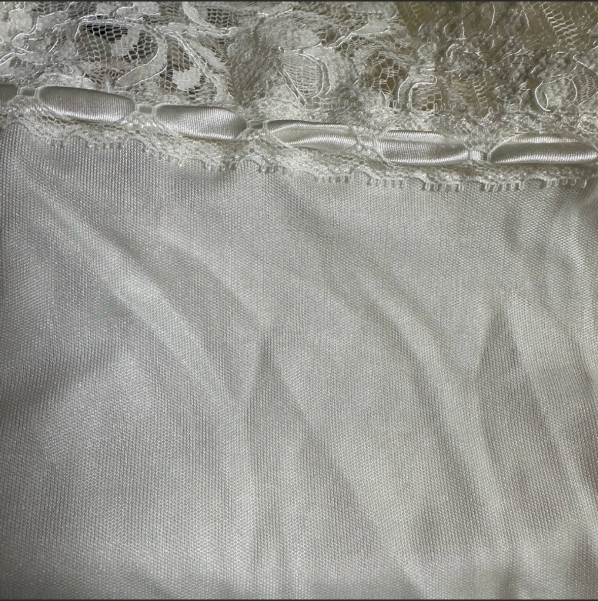 60s/70s New With Tags Lace Embroidered Maxi Slip Dress By Claire Sanders by Lucie Ann - Image 10