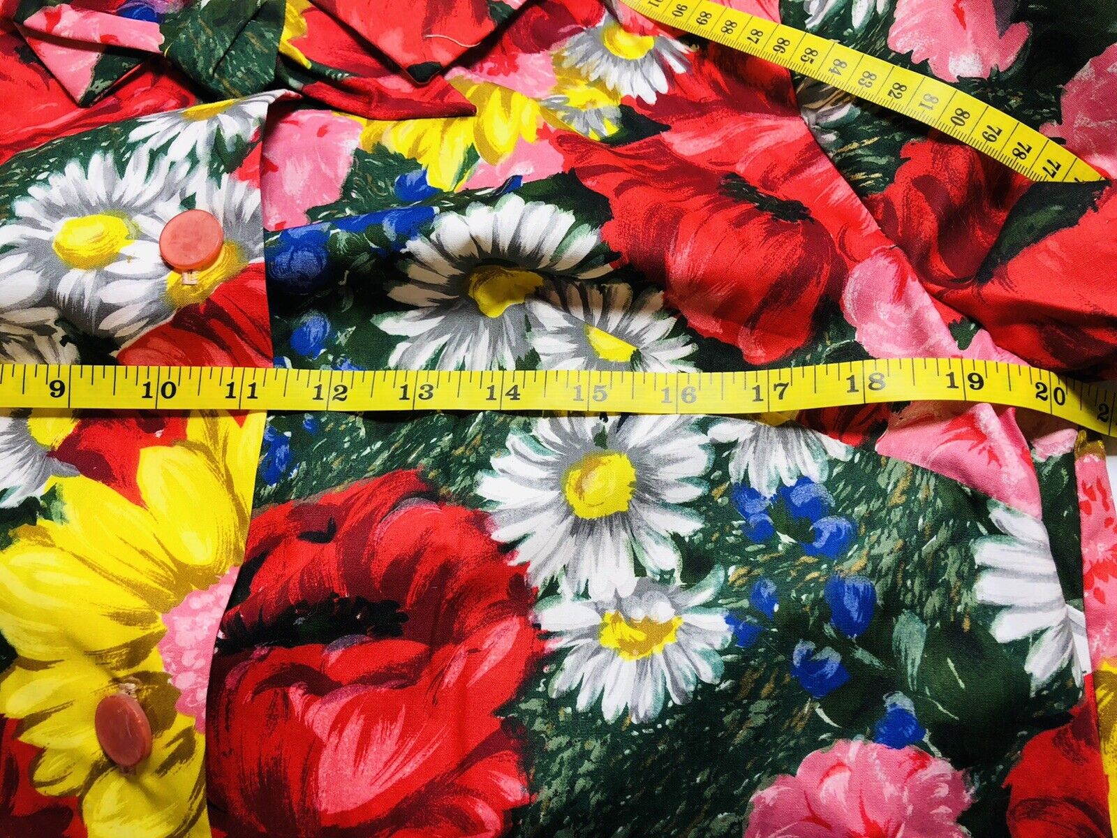 60s/70s Nos Evelyn Pearson Robe Housecoat Wild Flowers By Everlyn Pearson - Image 8