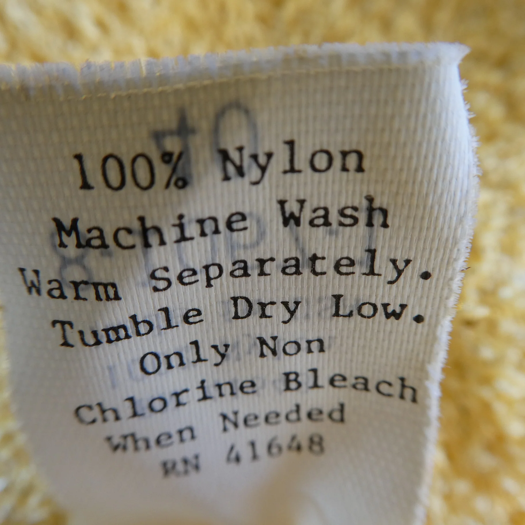 60s/70s Nylon Knit Yellow Pullover Top Mock Neck Usa L By Keneth Knits - Image 9