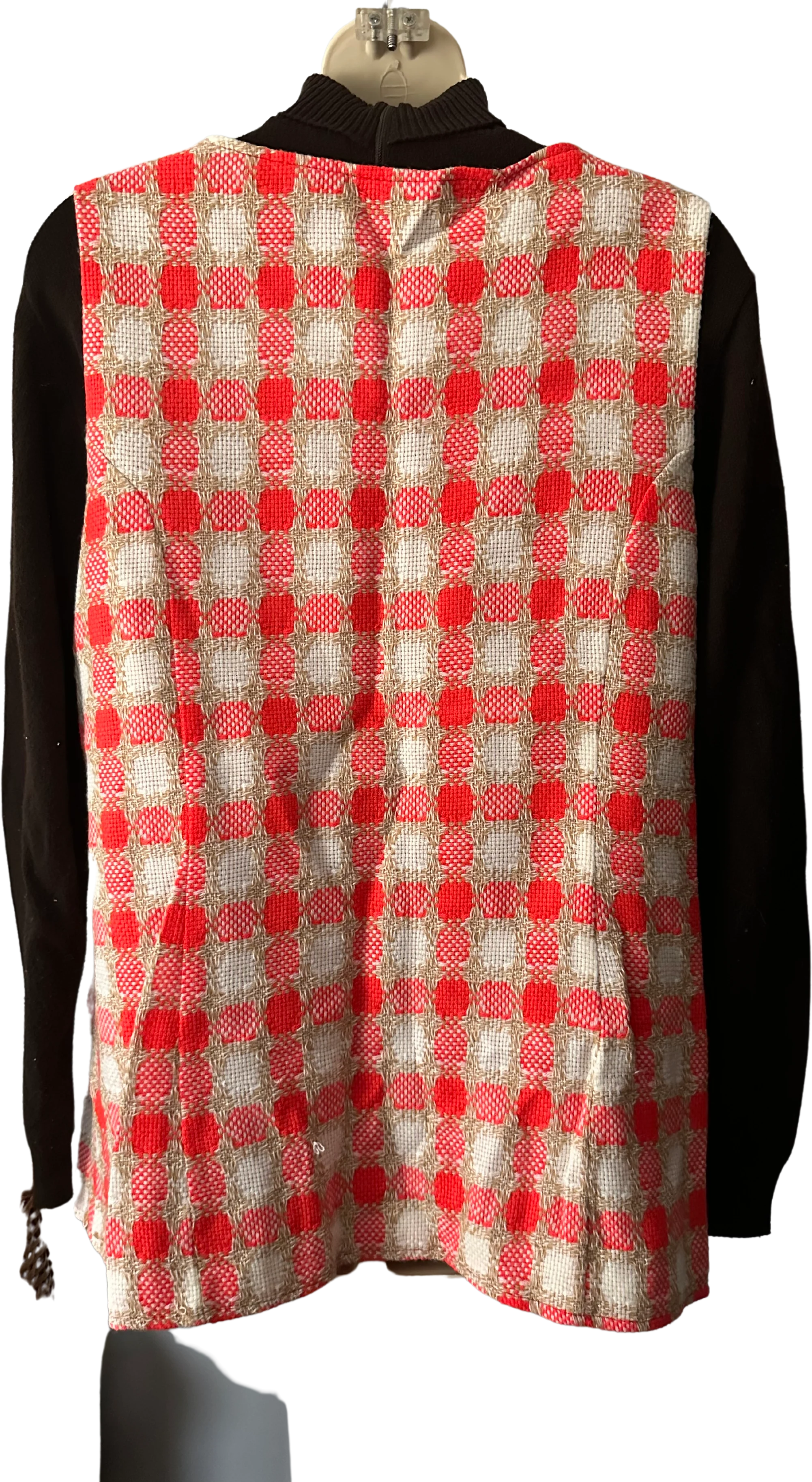 60s/70s Orange And Tan Knit Vest By International Sportswear - Image 2