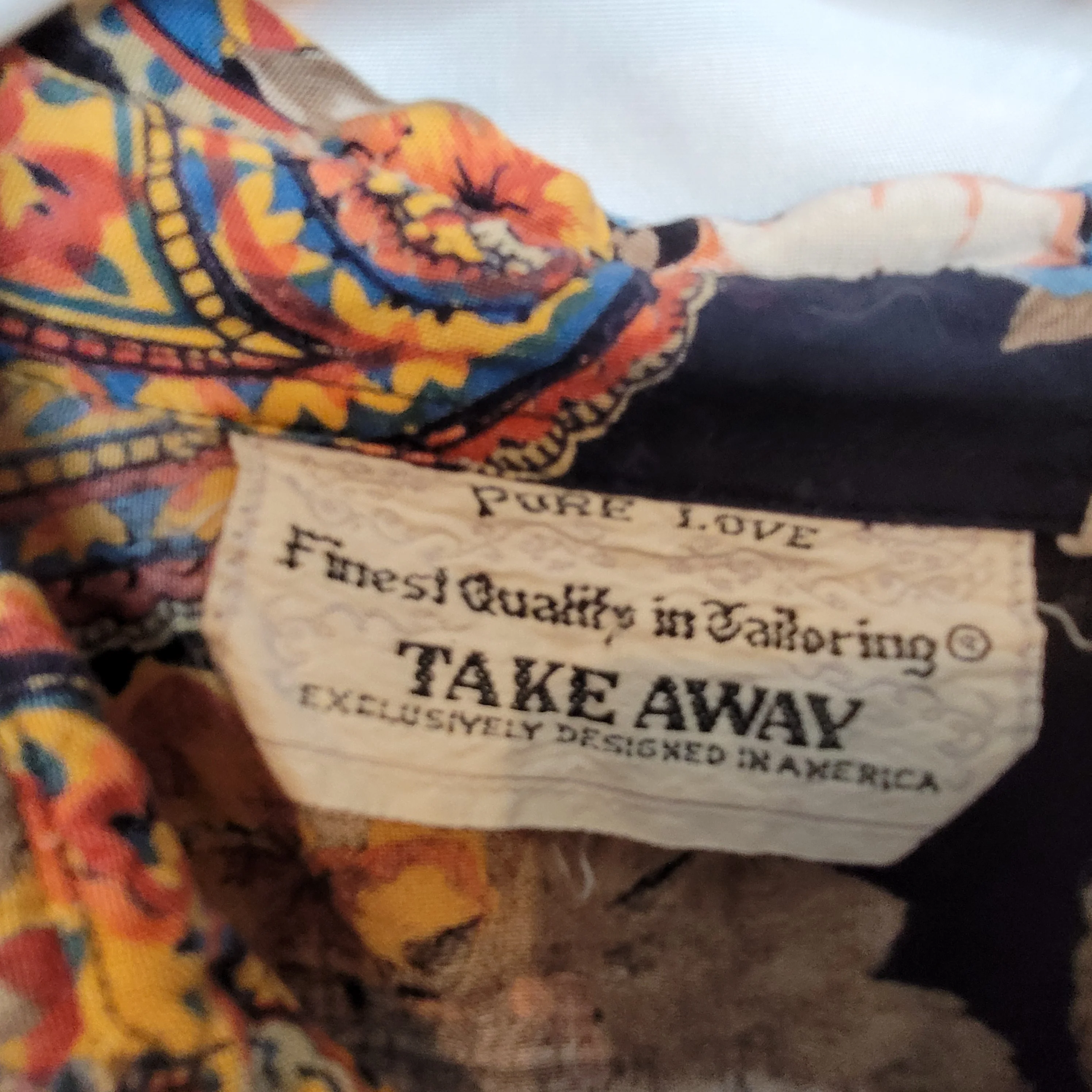 60s/70s Paisley Blouse Button Front Rayon India by Take Away - Image 5