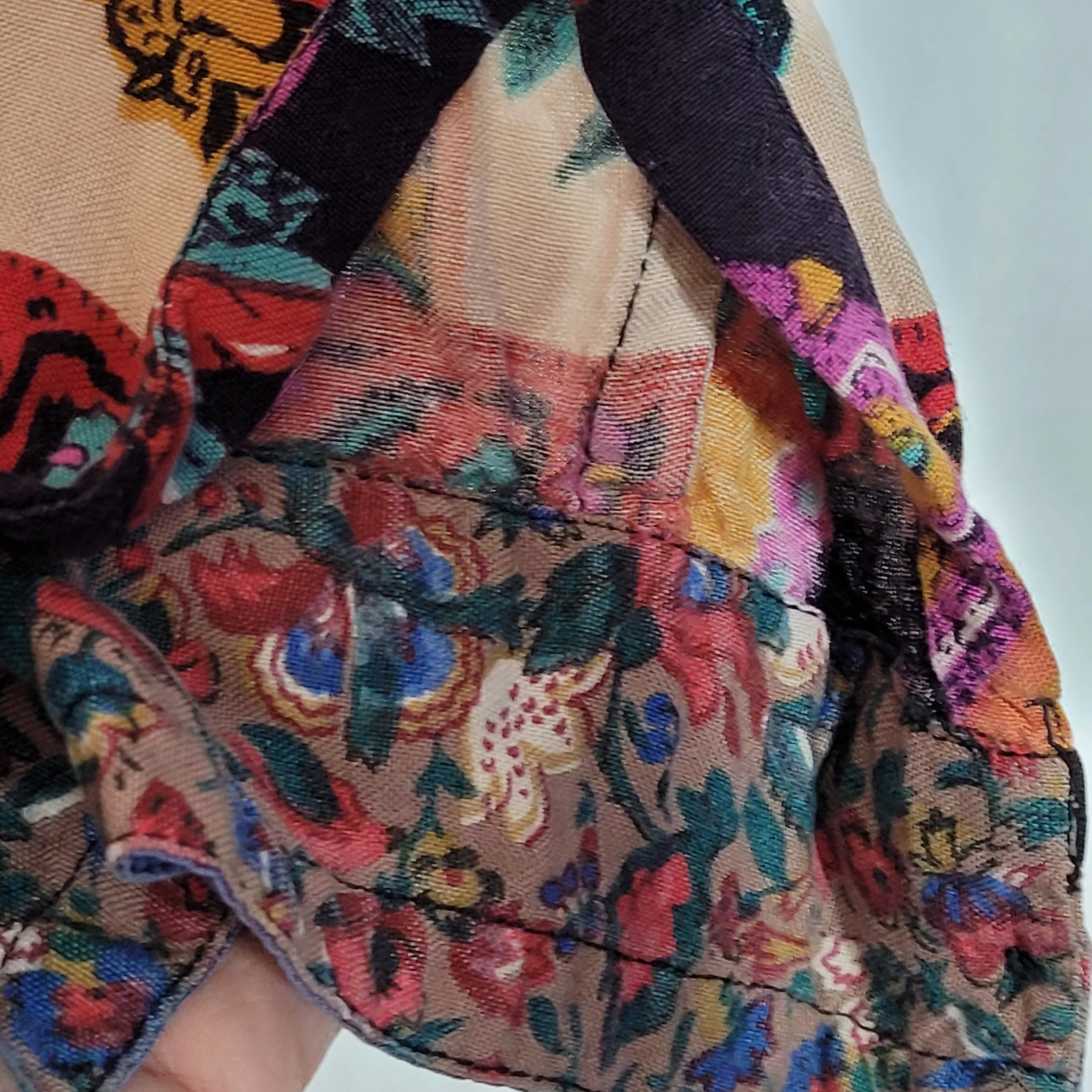 60s/70s Paisley Blouse Button Front Rayon India by Take Away - Image 7