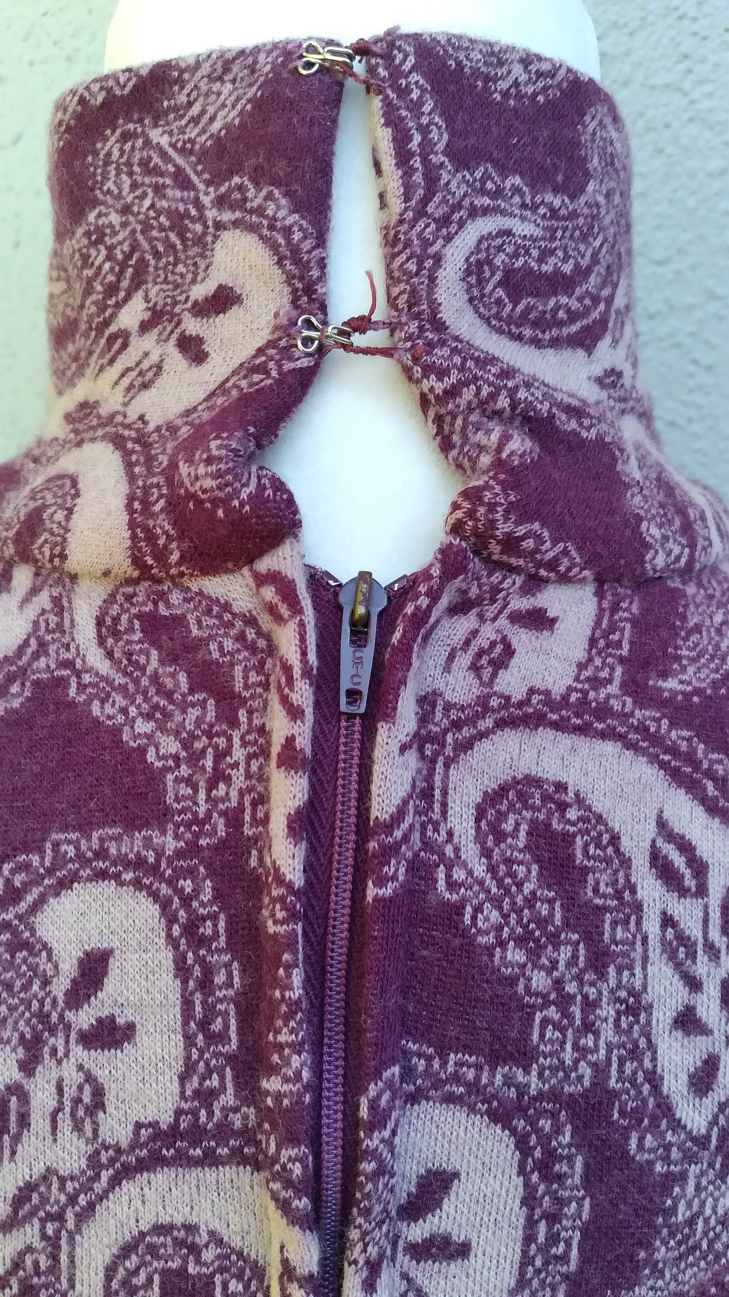 60s/70s Paisley Turtleneck Mod Mini Dress - Image 7